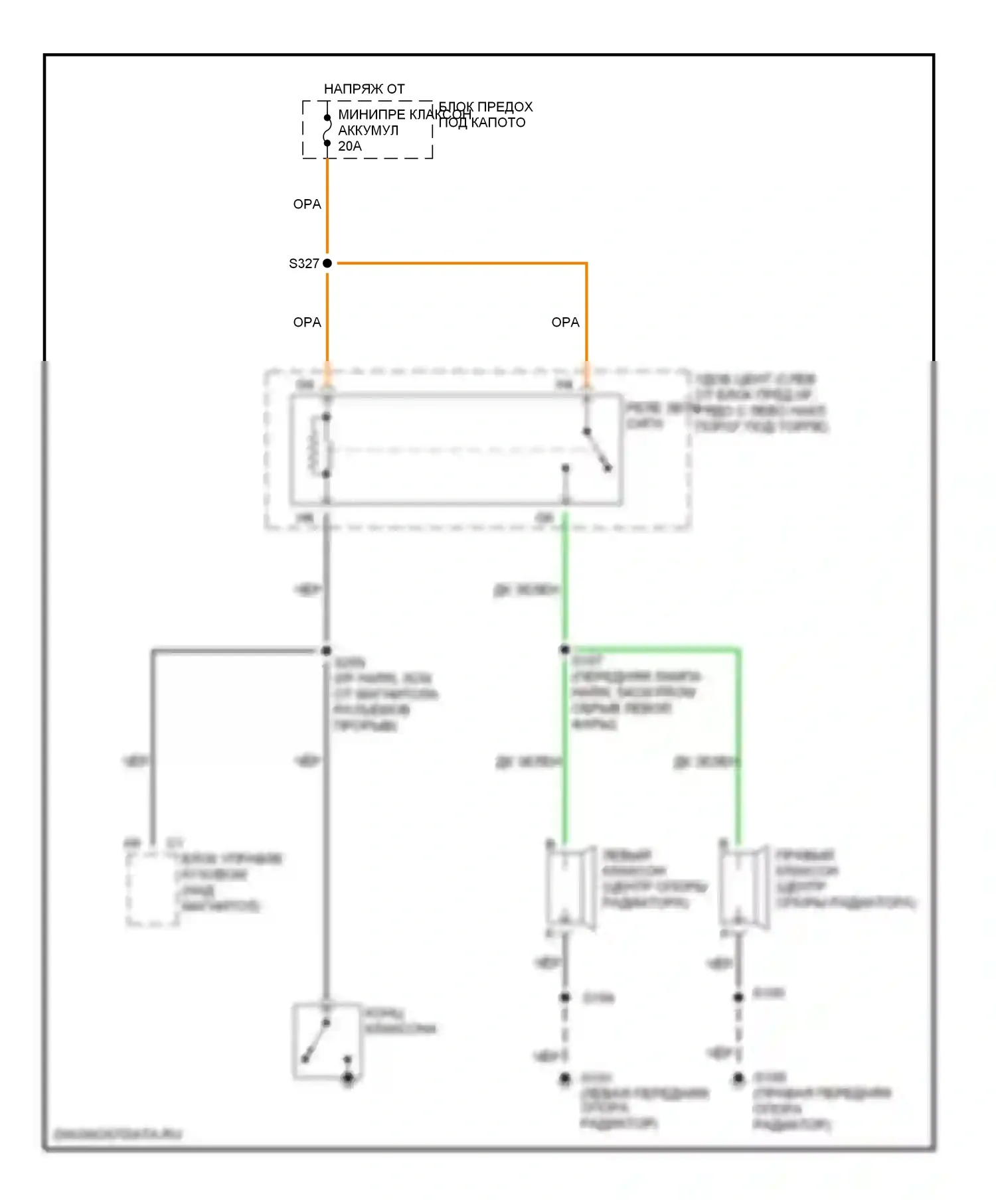 Astro Chevrolet I (1985-2005): Электросхема клаксона 