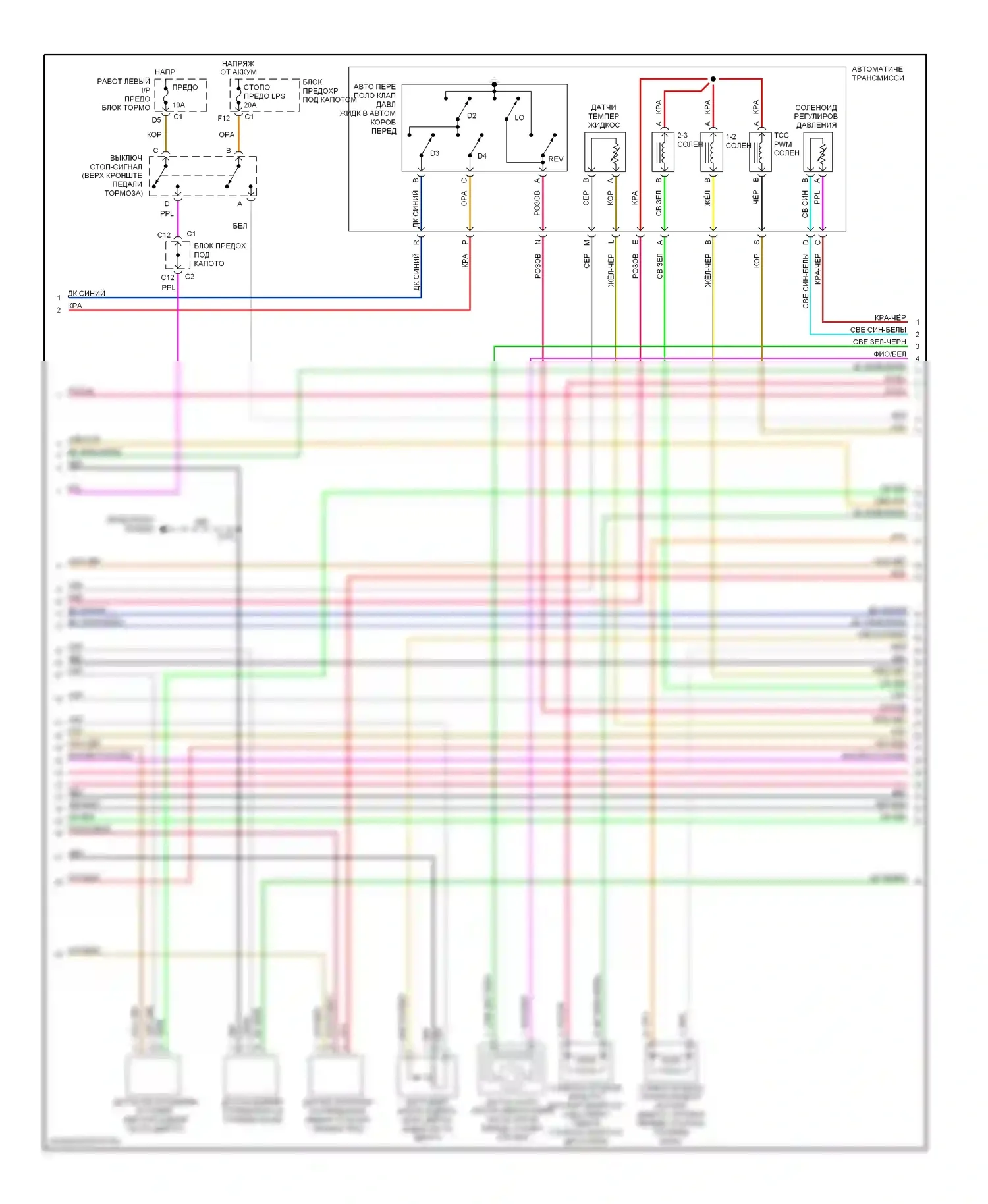 Avalanche Chevrolet I (2001-2006): Электросхема двигателя 8.1l vin g (3 из 5) 