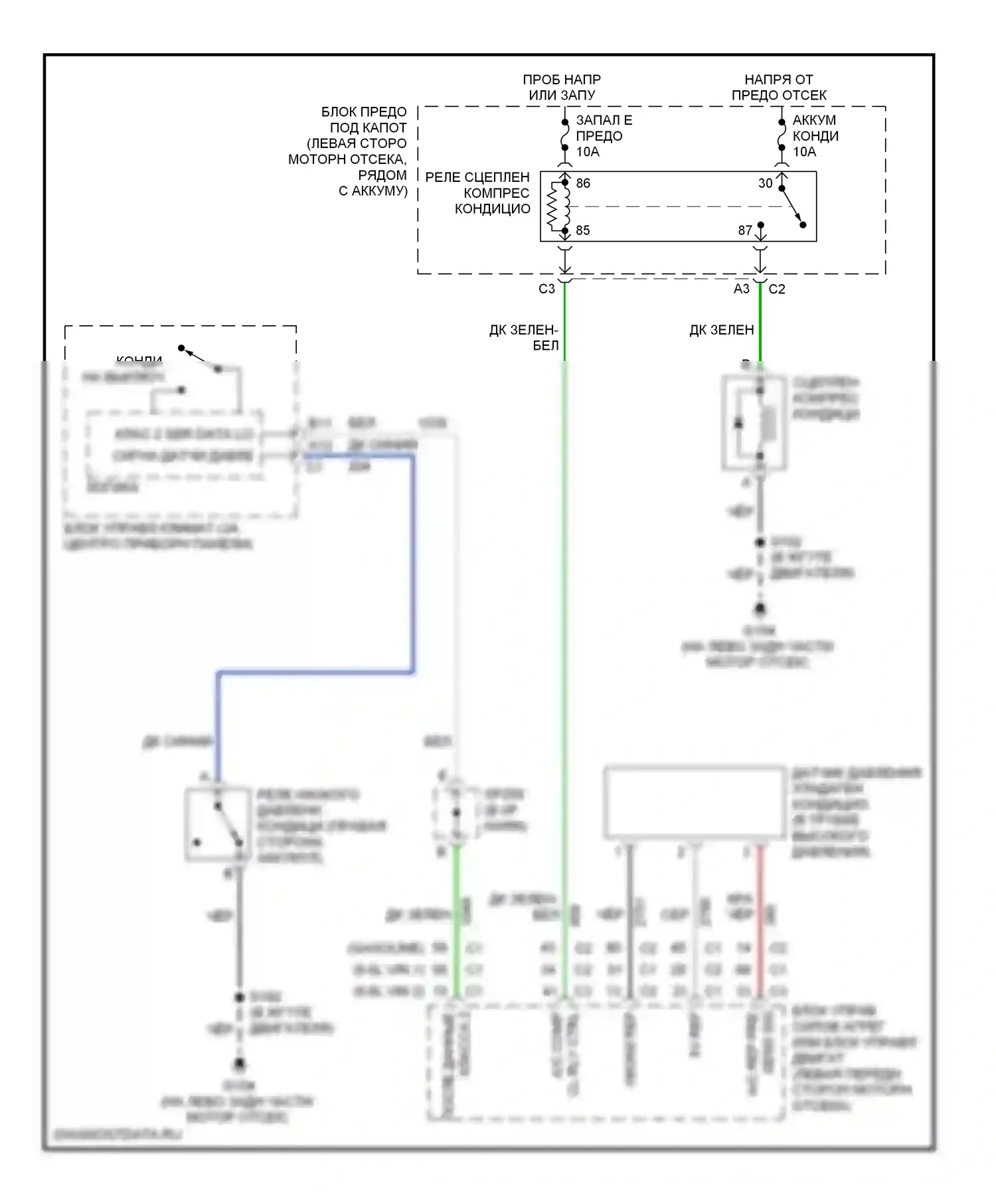 Avalanche Chevrolet I (2001-2006): Электросхема компрессора 