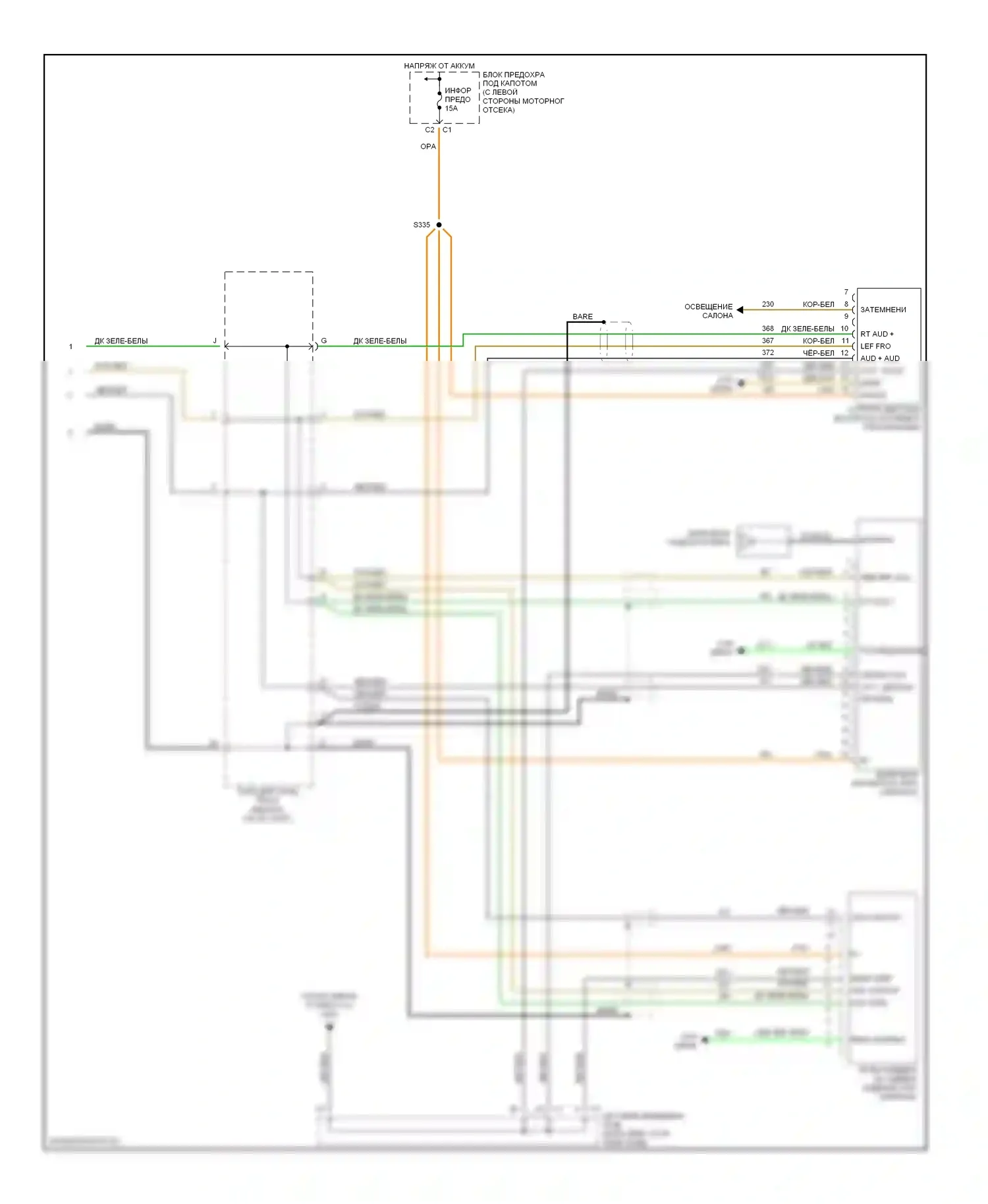 Avalanche Chevrolet I (2001-2006): Электросхема магнитолы звука премиум-класса, с компакт-диском, с задней мультимедией, с цифровым приемником (3 из 3) 