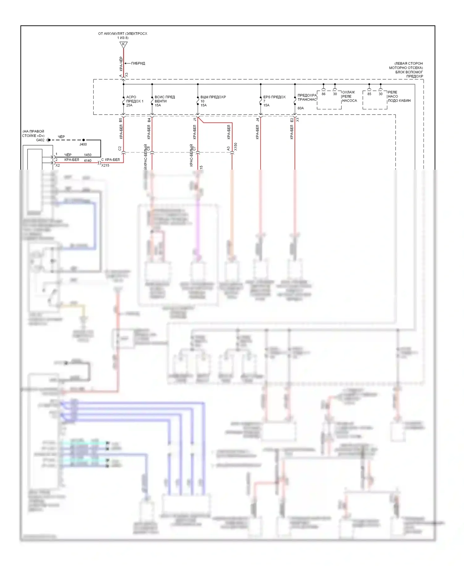 Avalanche Chevrolet II (2006-2013): Электросхема блока предохранителей реле (7 из 8) 