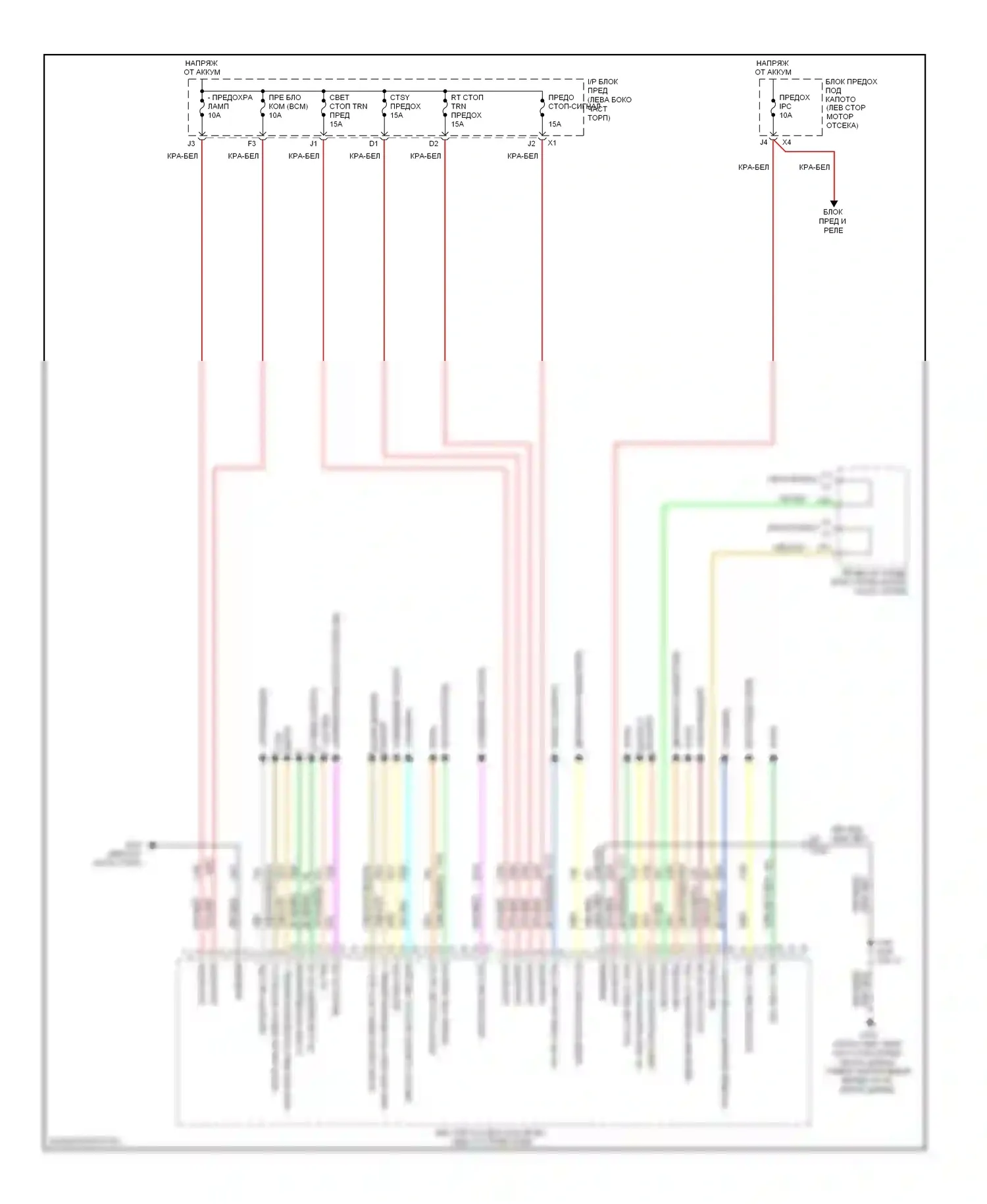 Avalanche Chevrolet II (2006-2013): Электросхема блоков управления кузовом (2 из 3) 