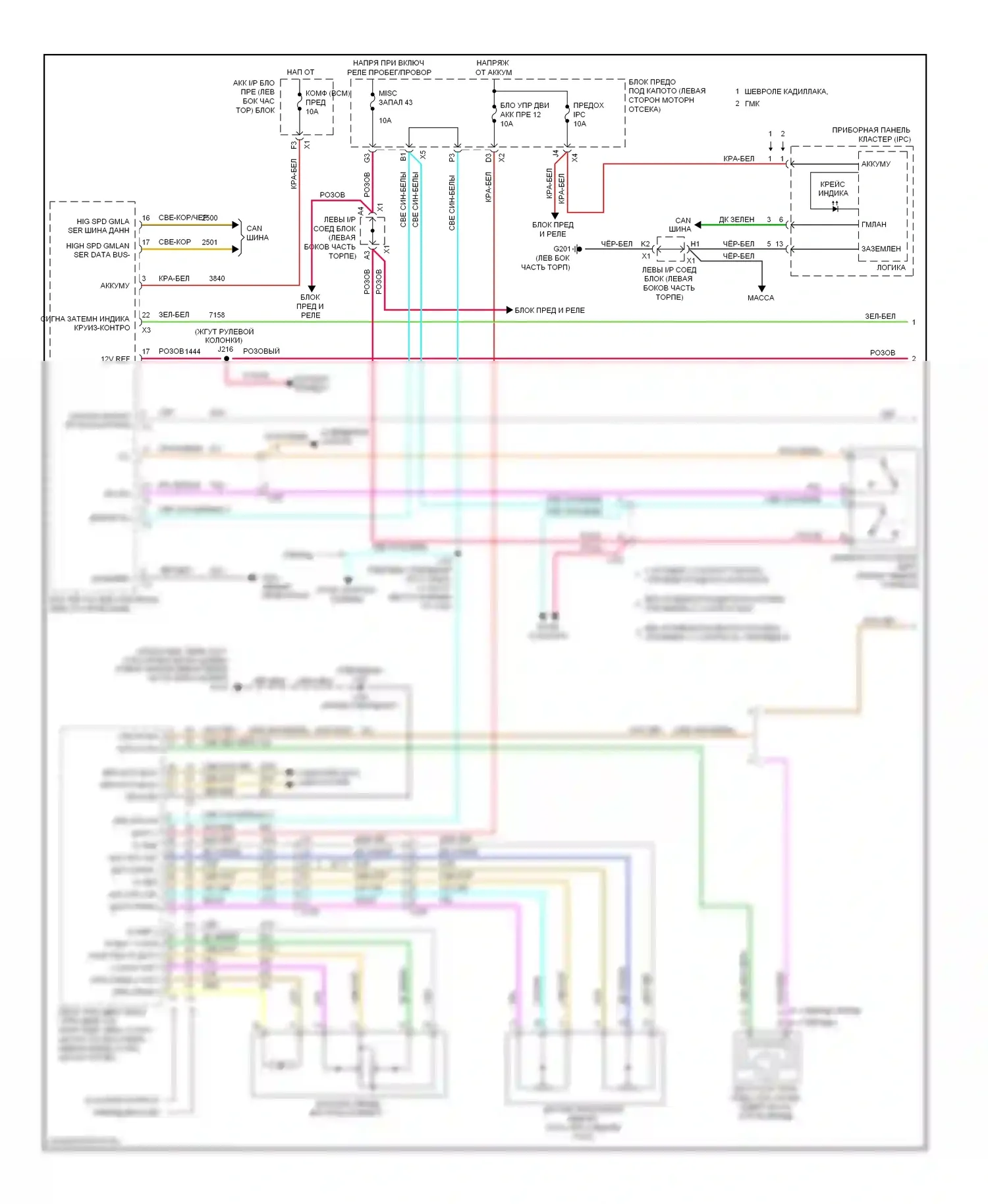 Avalanche Chevrolet II (2006-2013): Электросхема круиз-контроля (1 из 2) 