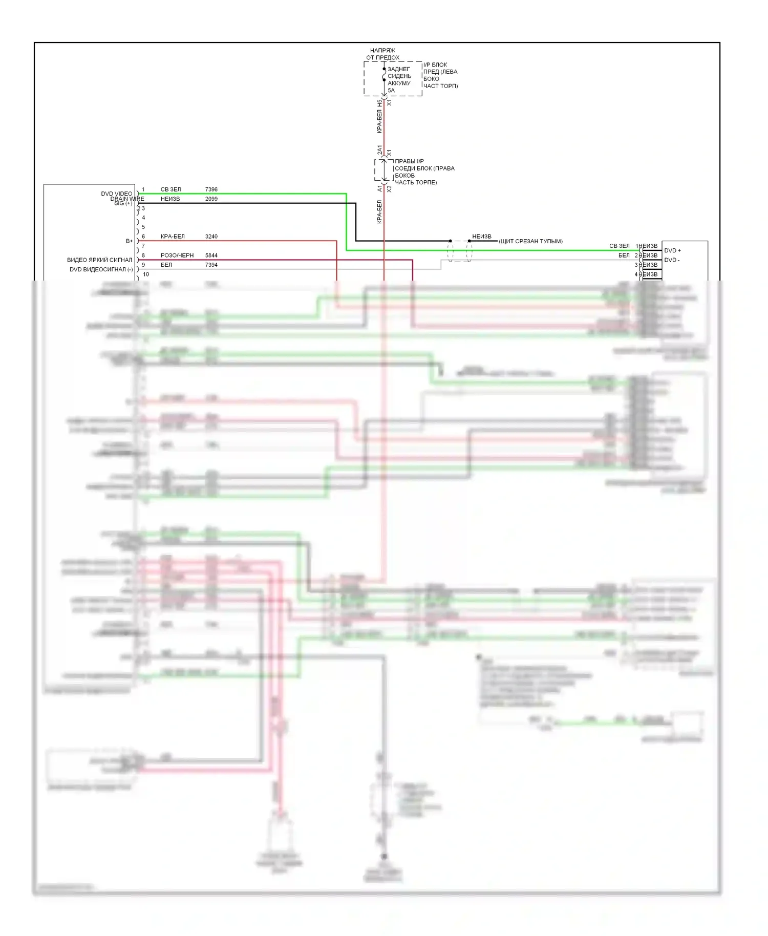 Avalanche Chevrolet II (2006-2013): Электросхема разветвителя видеосигнала 