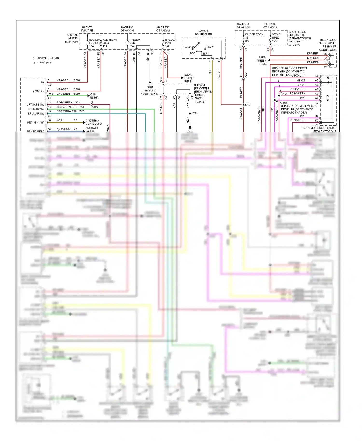 Avalanche Chevrolet II (2006-2013): Сигнализации электросхема 