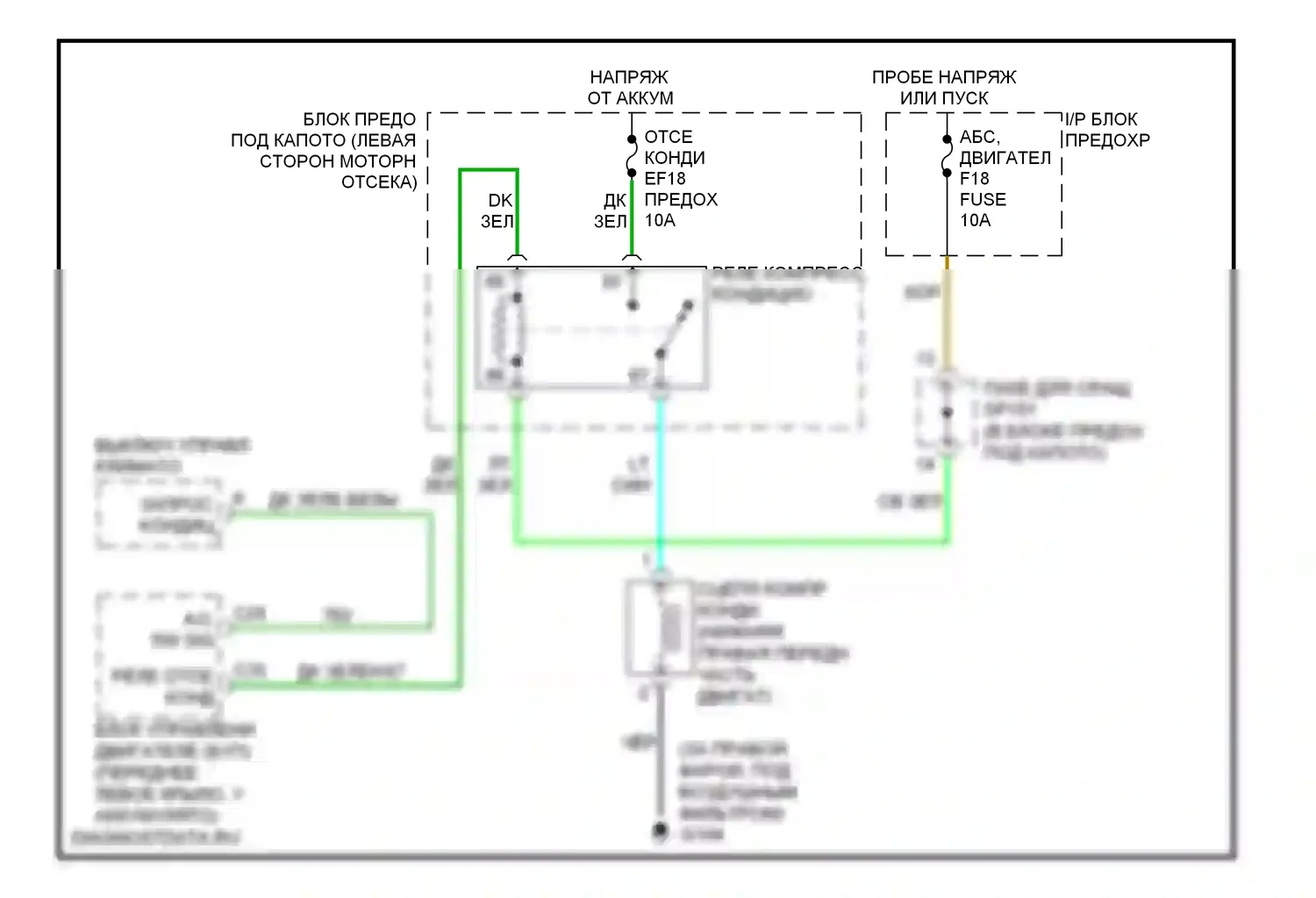 Aveo Chevrolet I (2003-2008): Электросхема компрессора 