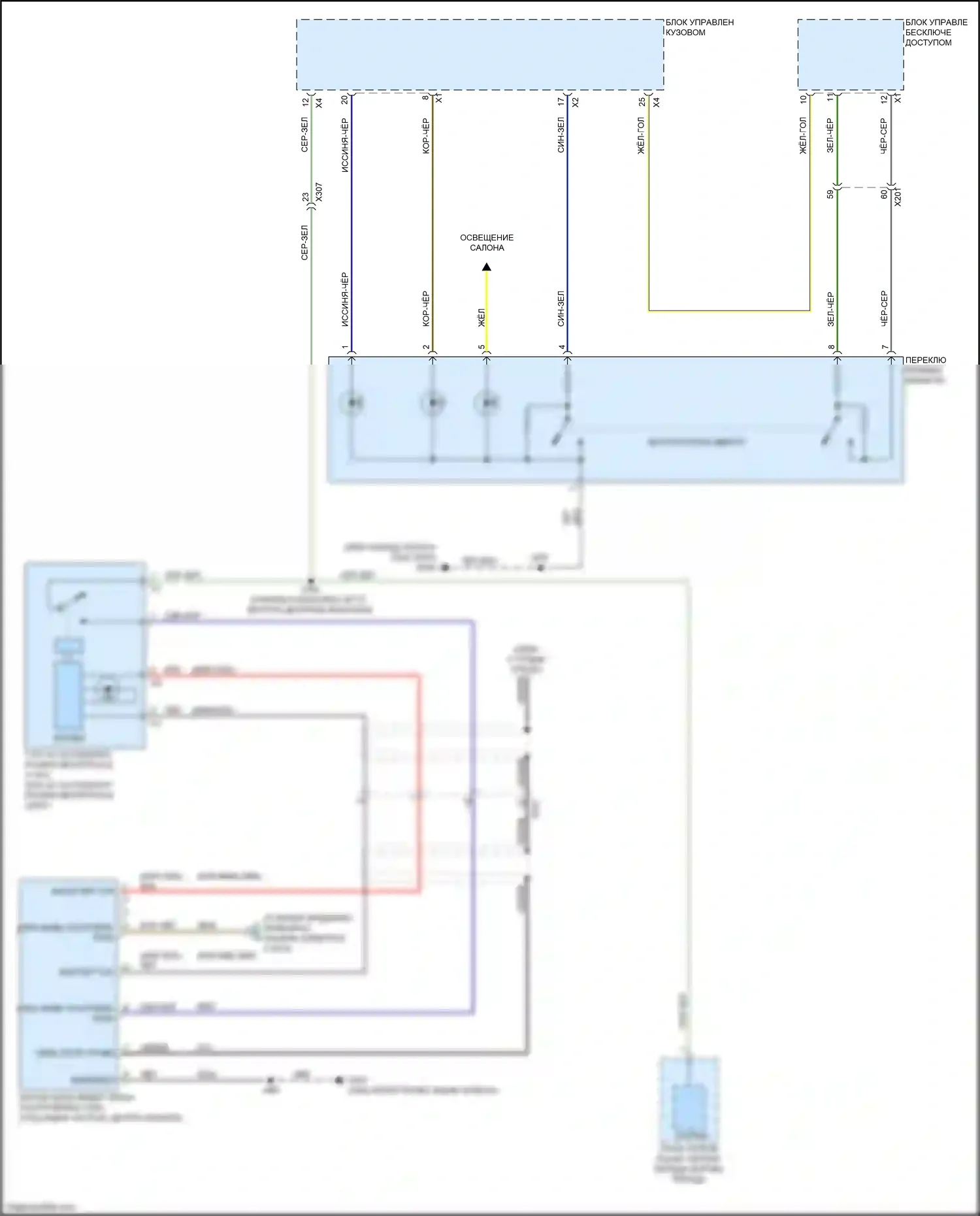 Blazer Chevrolet III рестайлинг (2022-2024): Электросхема блока предохранителей реле (8 из 9) 
