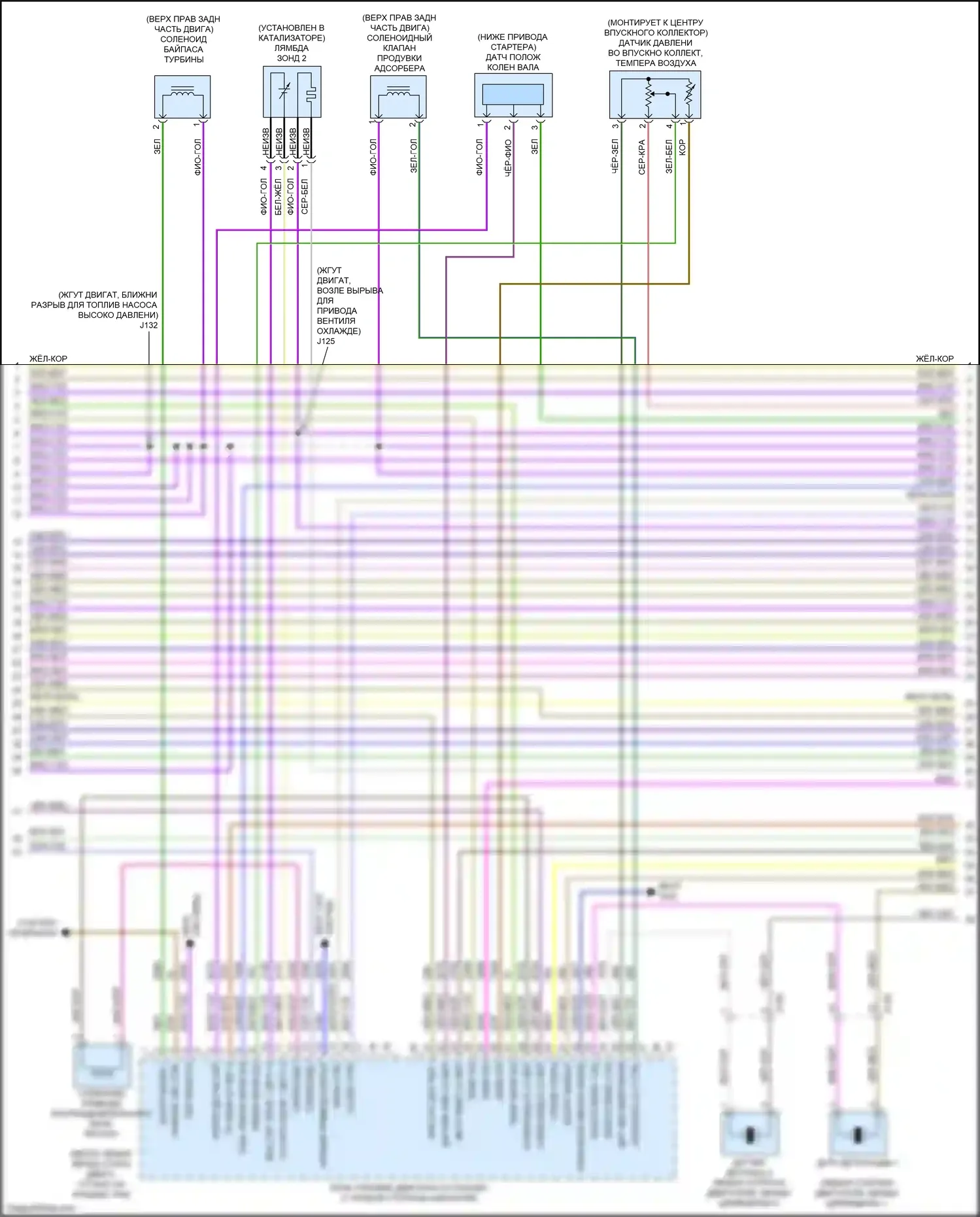Blazer Chevrolet III рестайлинг (2022-2024): Электросхема двигателя 2.0l vin 4 (4 из 8) 