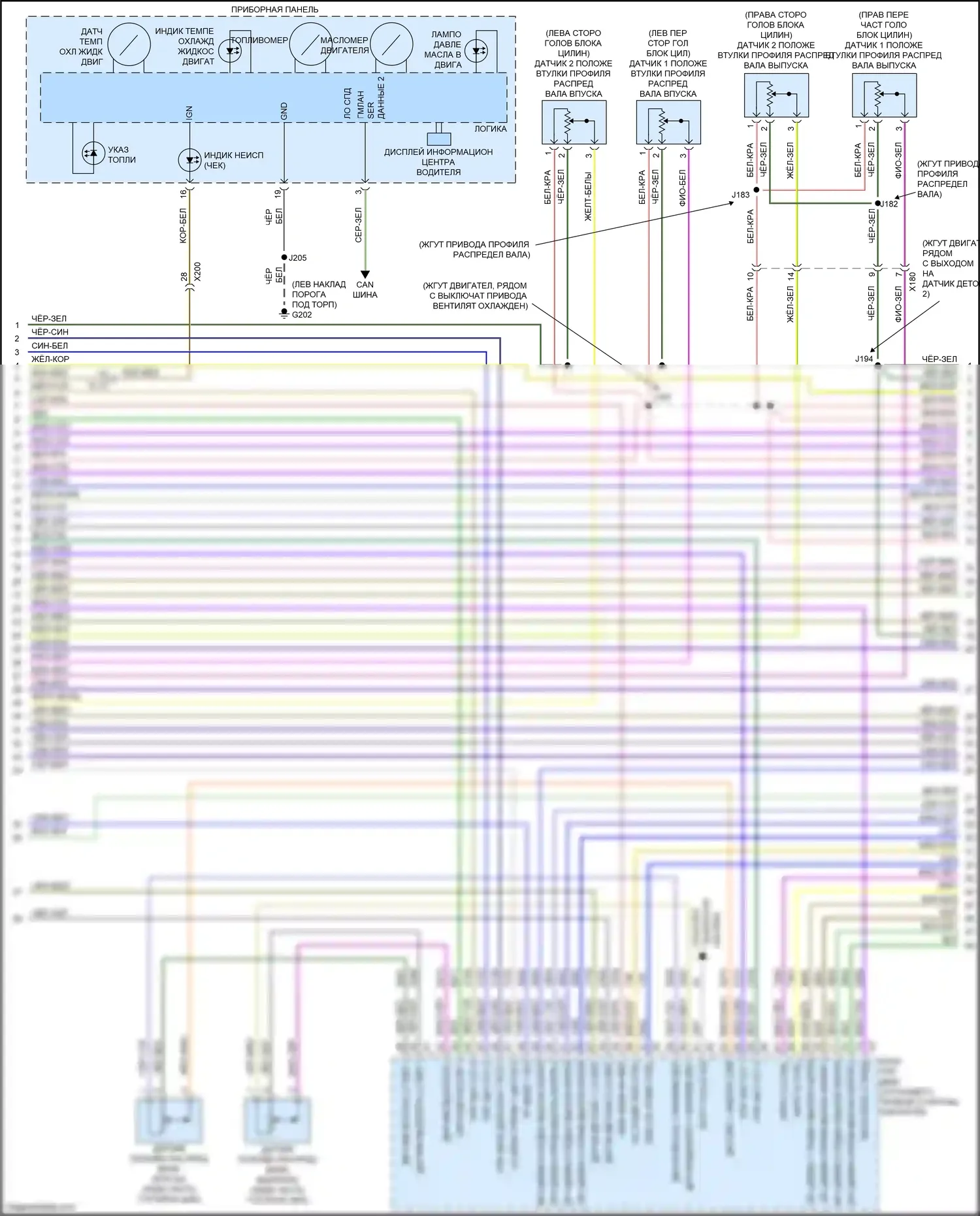 Blazer Chevrolet III рестайлинг (2022-2024): Электросхема двигателя 2.0l vin 4 (6 из 8) 