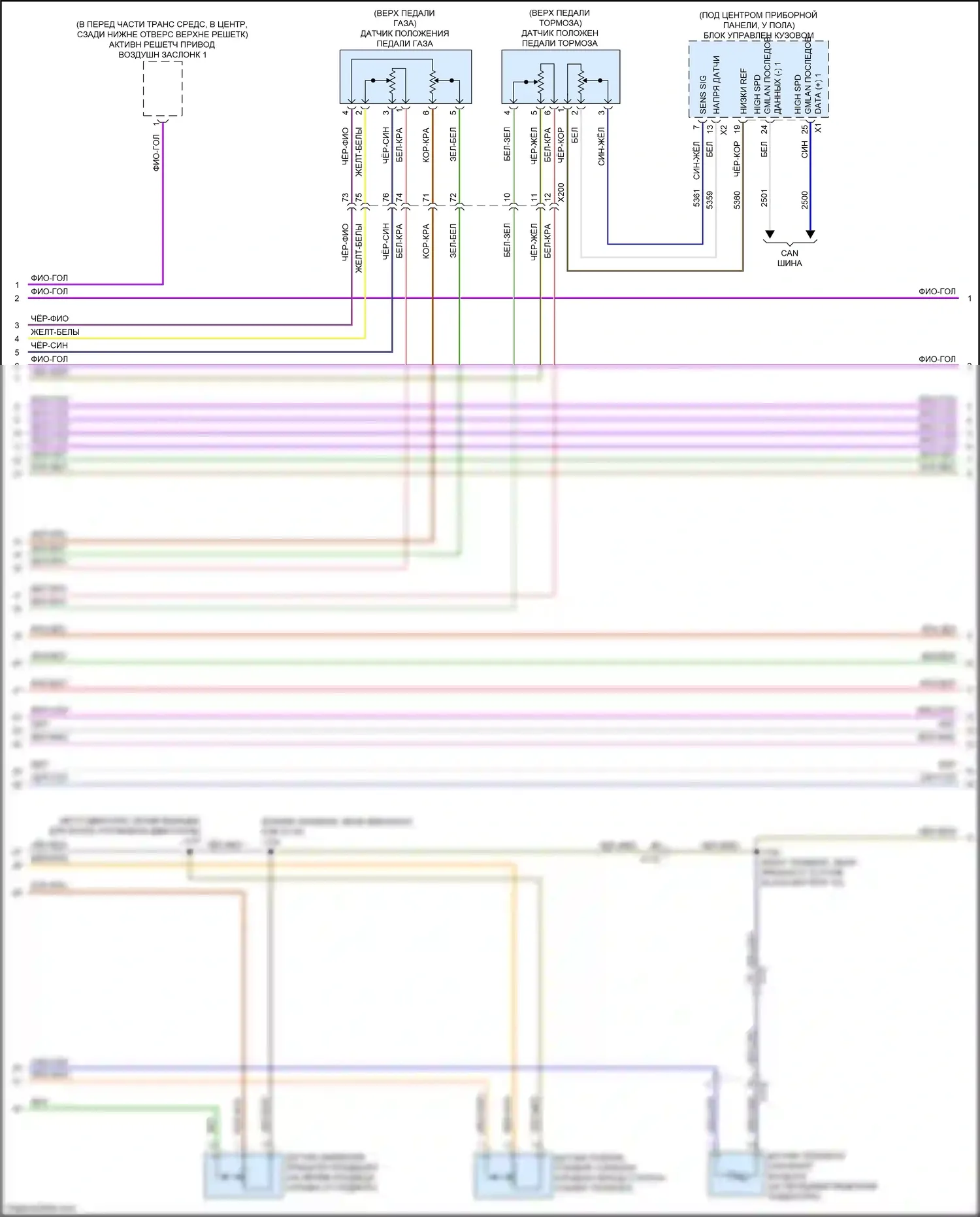 Blazer Chevrolet III рестайлинг (2022-2024): Электросхема двигателя 3.6l vin s (2 из 9) 