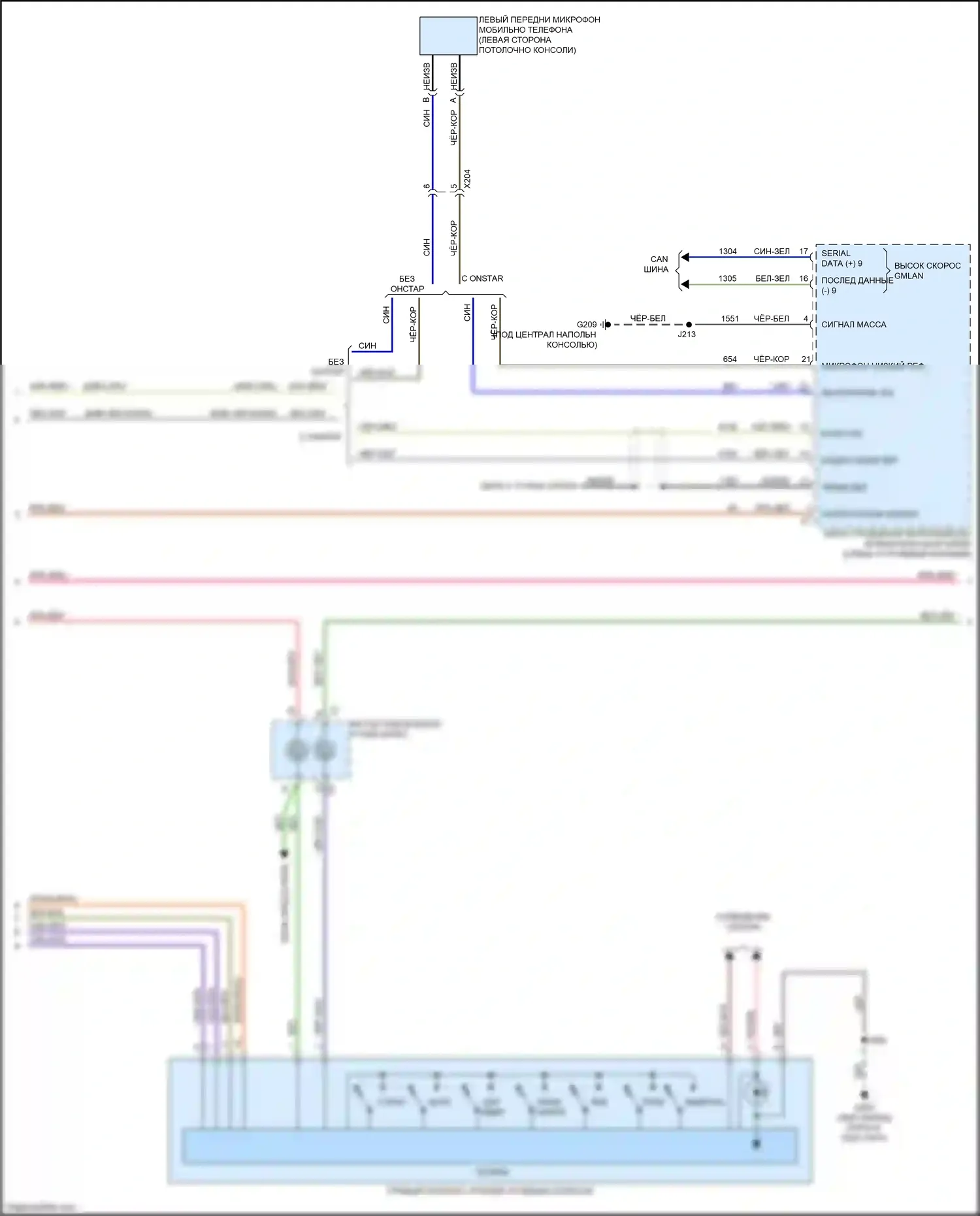 Blazer Chevrolet III рестайлинг (2022-2024): Электросхема навигации, без активных шумов (2 из 4) 