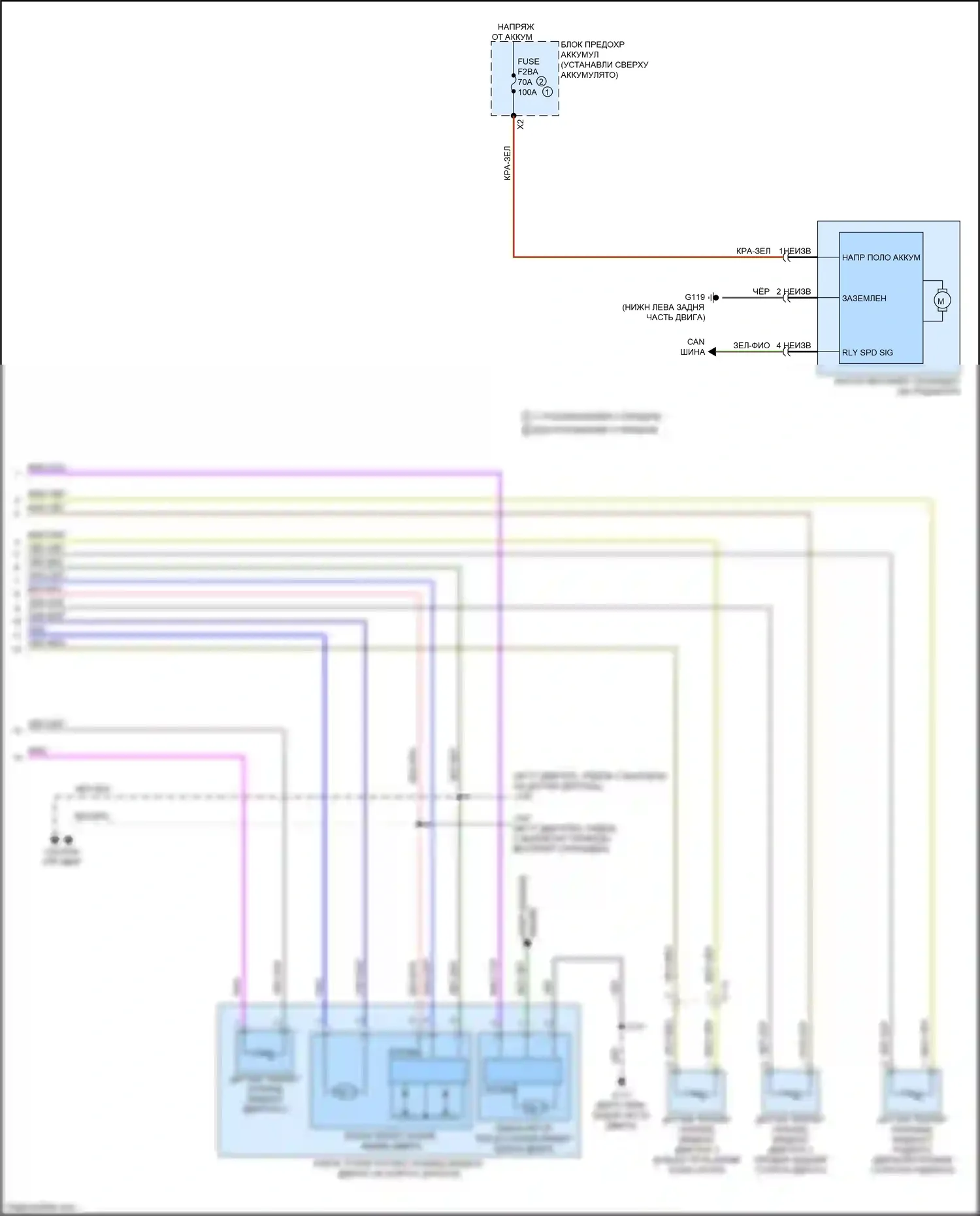 Blazer Chevrolet III рестайлинг (2022-2024): 2,0л vin 4, электросхема вентилятора охлаждения (2 из 2) 