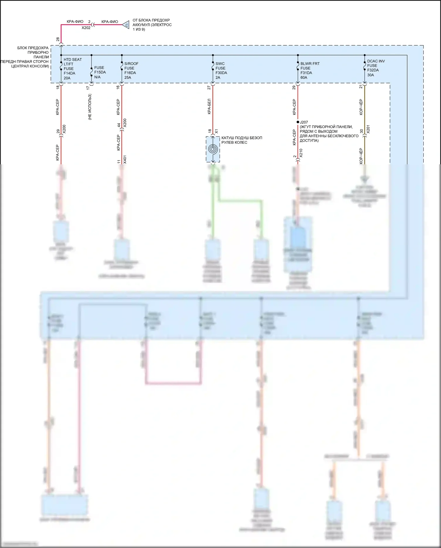 Blazer Chevrolet III (2018-2023): Электросхема блока предохранителей реле (4 из 9) 