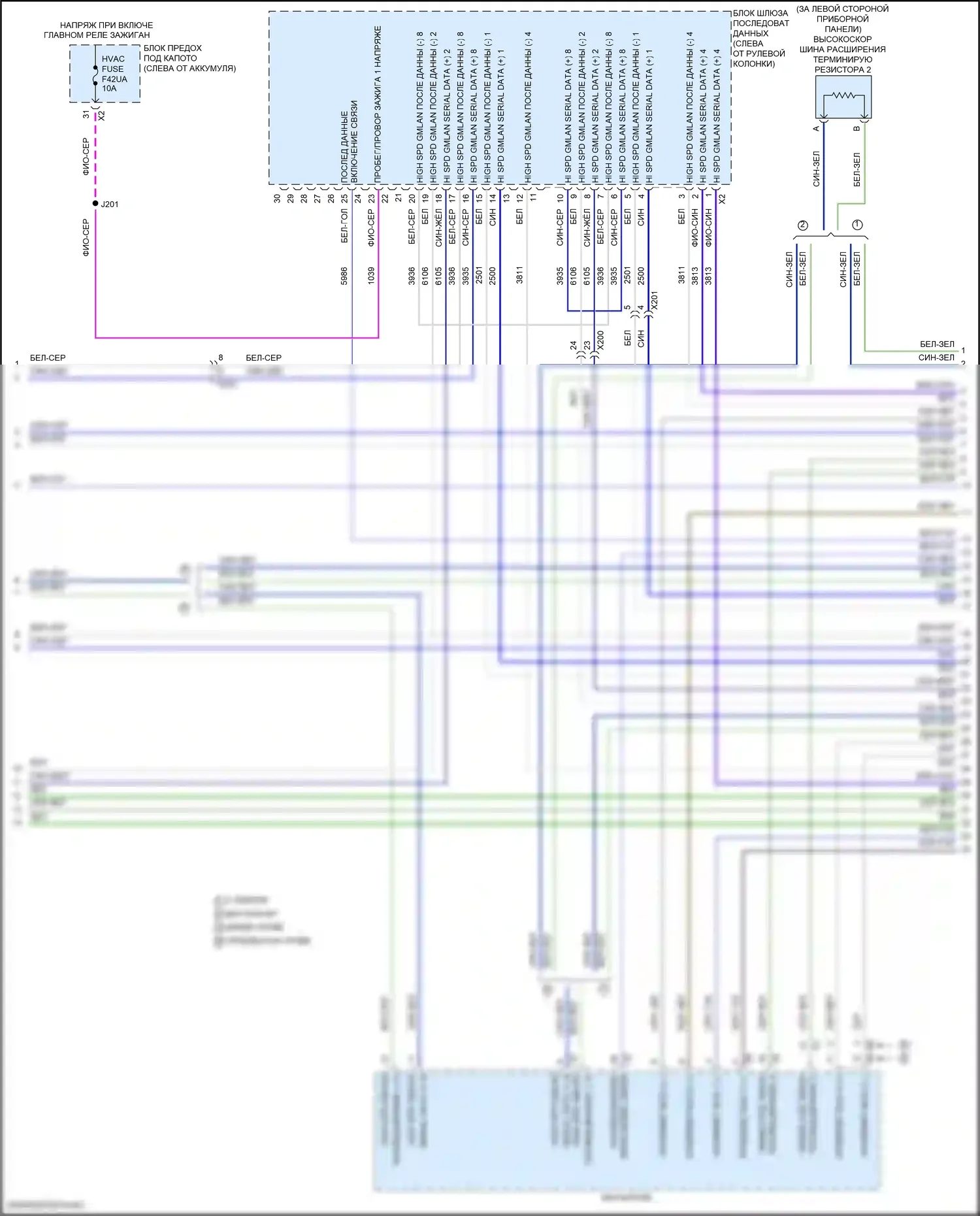 Blazer Chevrolet III (2018-2023): Can шина электросхема (2 из 7) 