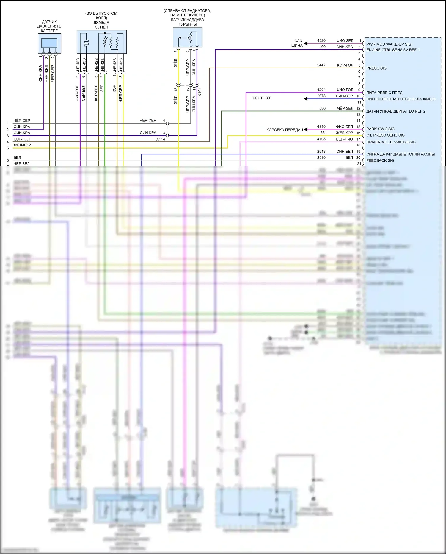 Blazer Chevrolet III (2018-2023): Электросхема двигателя 2.0l vin 4 (8 из 8) 