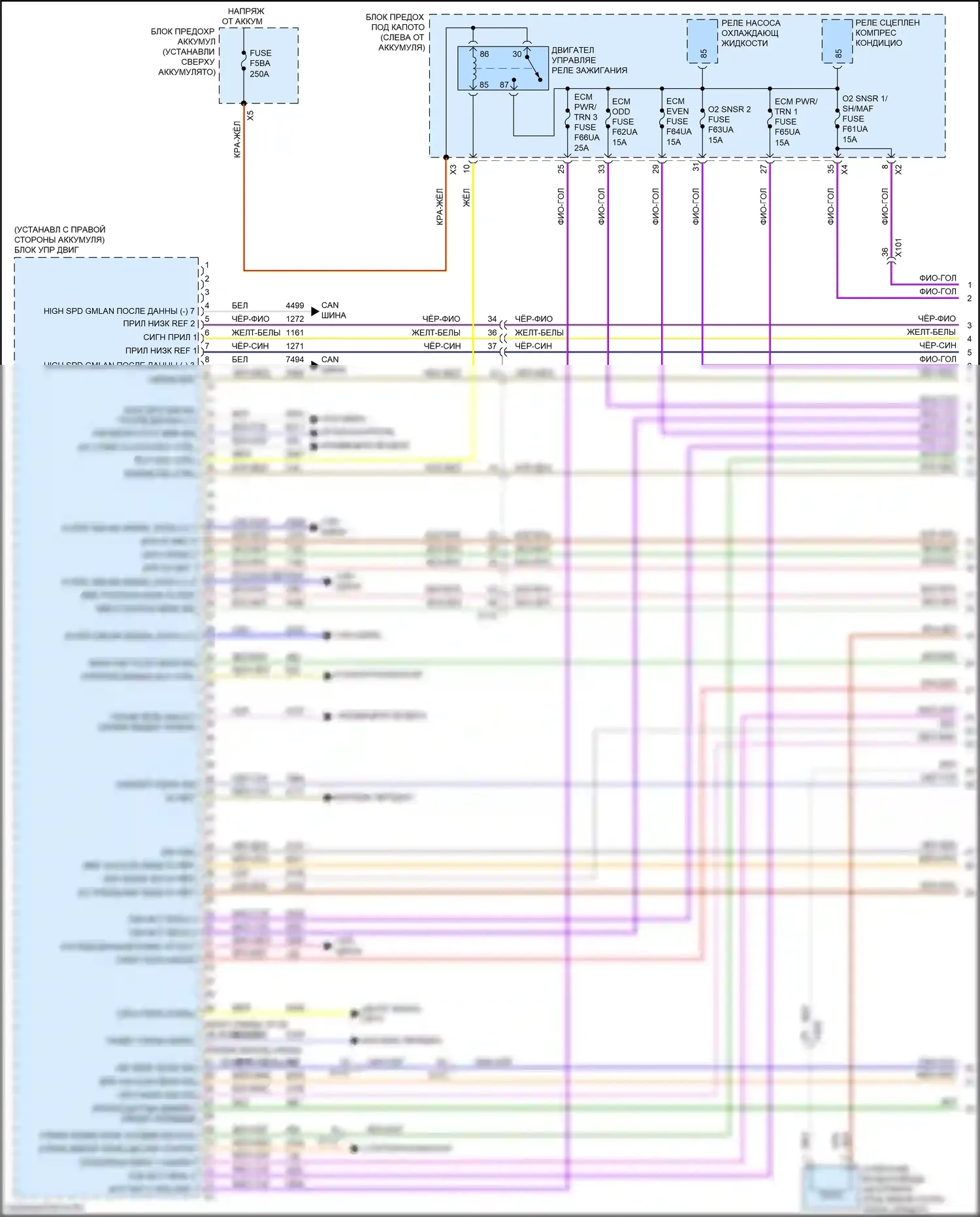 Blazer Chevrolet III (2018-2023): Электросхема двигателя 3.6l vin s (1 из 9) 