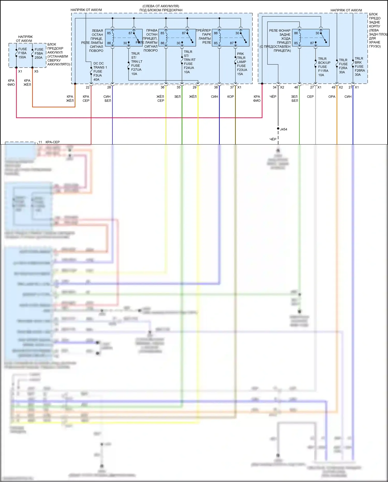 Blazer Chevrolet III (2018-2023): Электросхема буксировки прицепа 