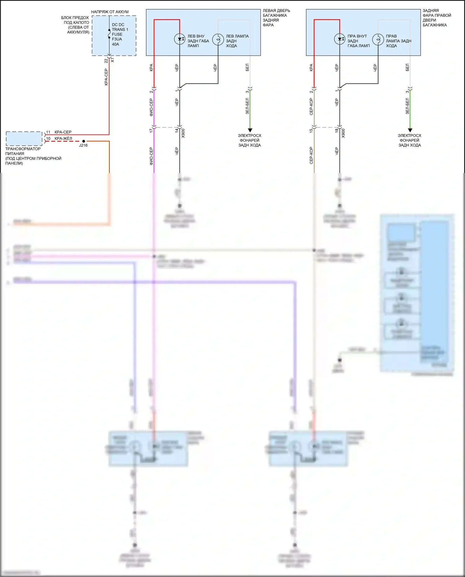 Blazer Chevrolet III (2018-2023): Электросхема фар и фонарей (3 из 3) 