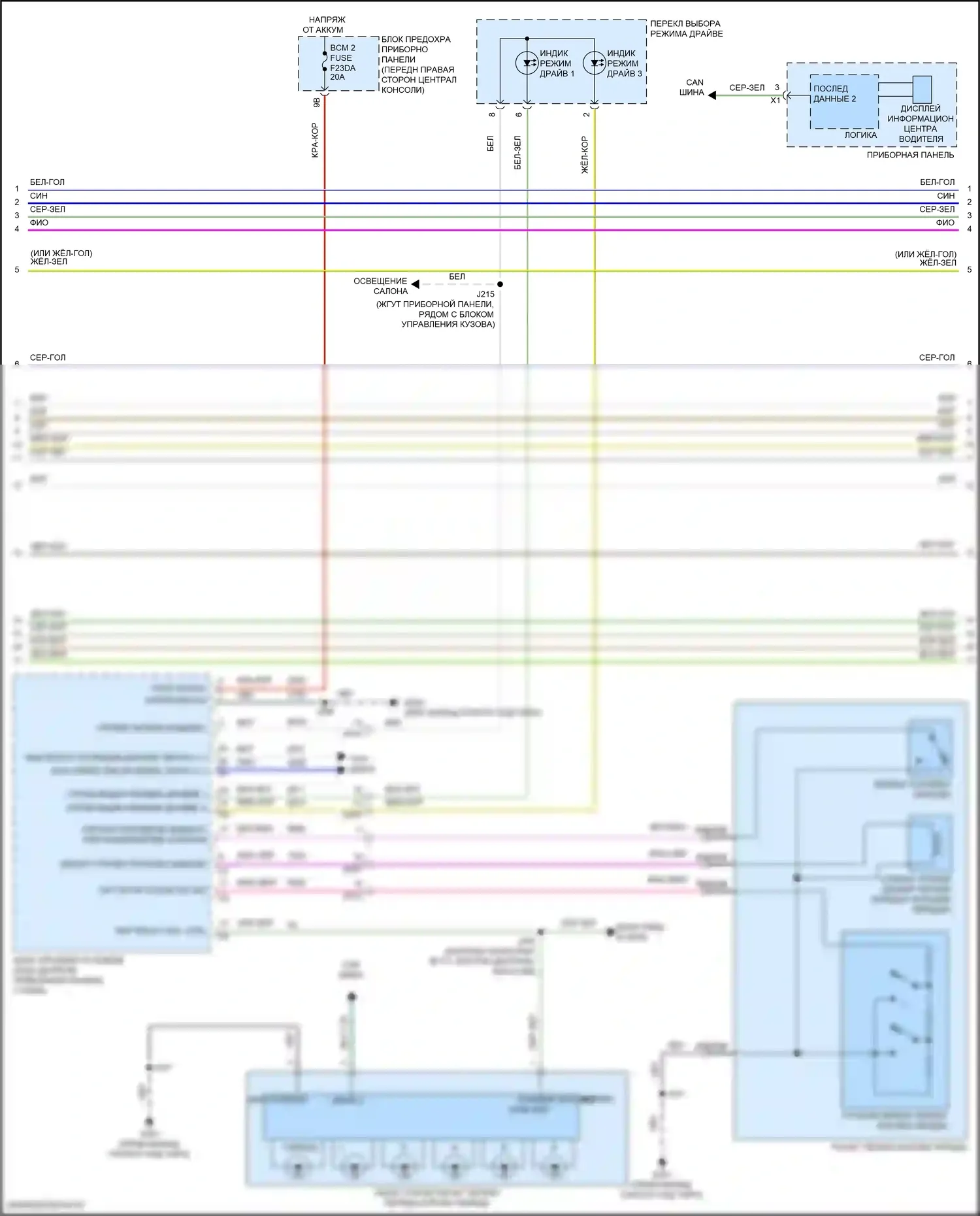 Blazer Chevrolet III (2018-2023): Электросхема автоматической коробки передач (2 из 3) 