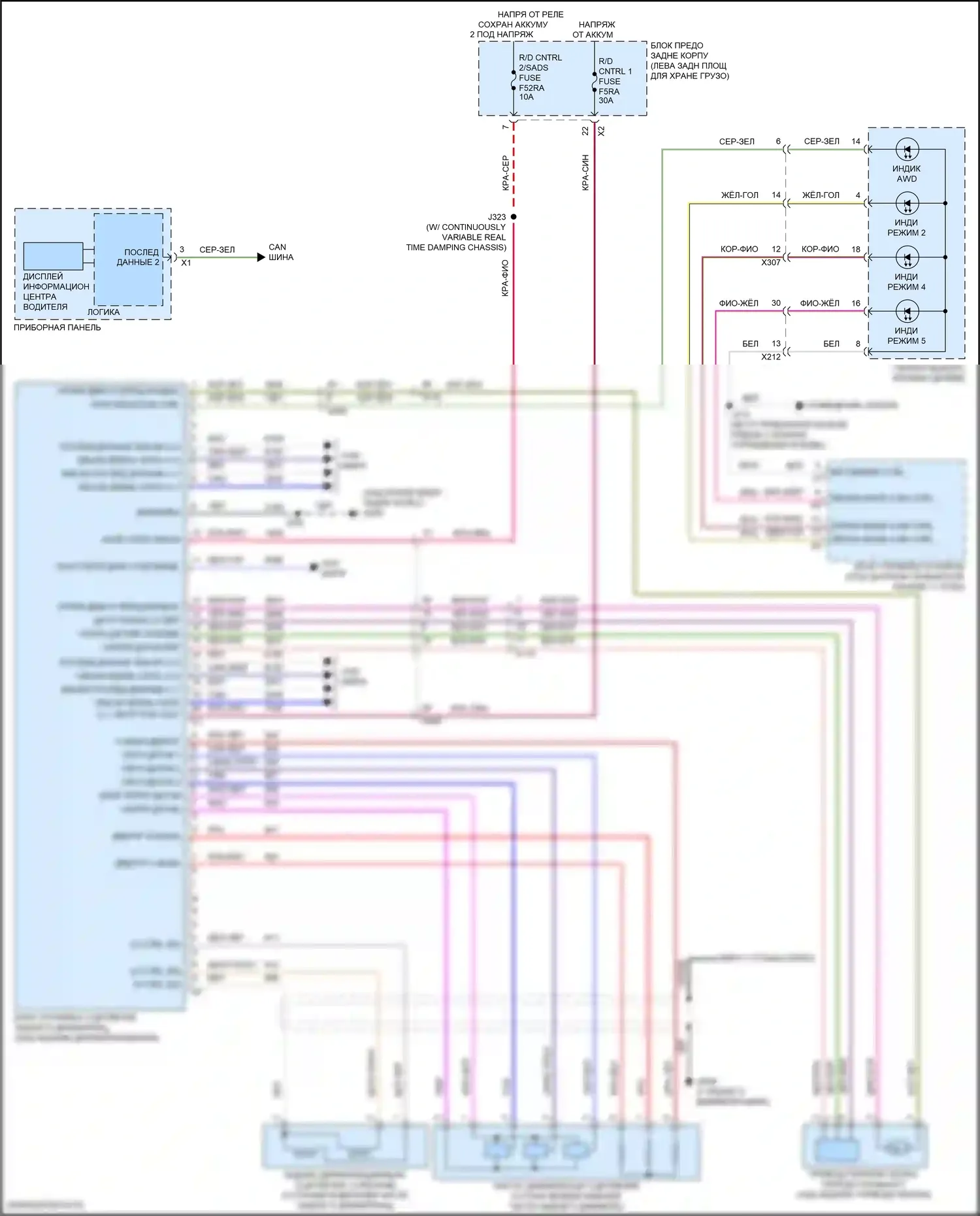 Blazer Chevrolet III (2018-2023): Электросхема блокировки заднего дифференциала 