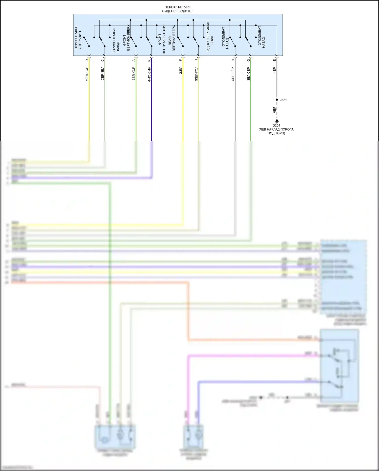 Blazer Chevrolet III (2018-2023): Электросхема сиденья памяти водителя (2 из 2) 