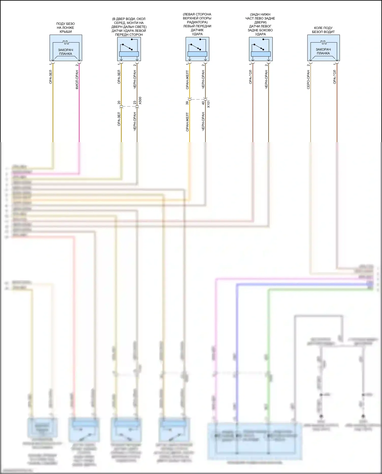 Blazer Chevrolet III (2018-2023): Электросхема подушек безопасности (2 из 3) 