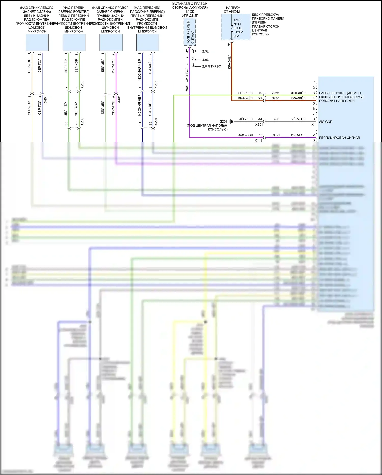 Blazer Chevrolet III (2018-2023): Электросхема навигации, с активным шумом (4 из 4) 
