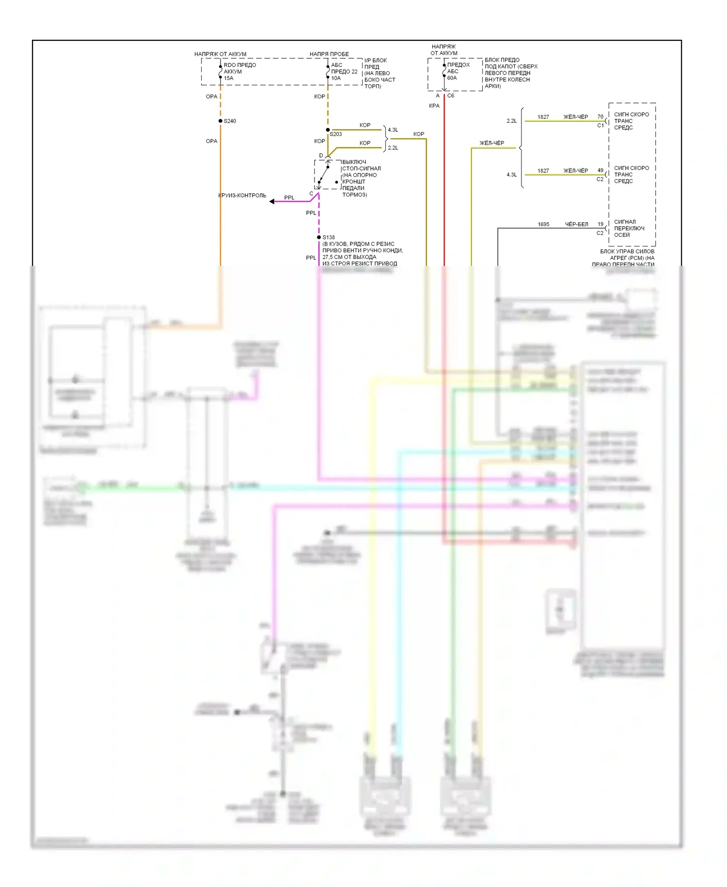 Blazer Chevrolet S15 рестайлинг (1998-2005): Антиблокировочная система abs электросхема 