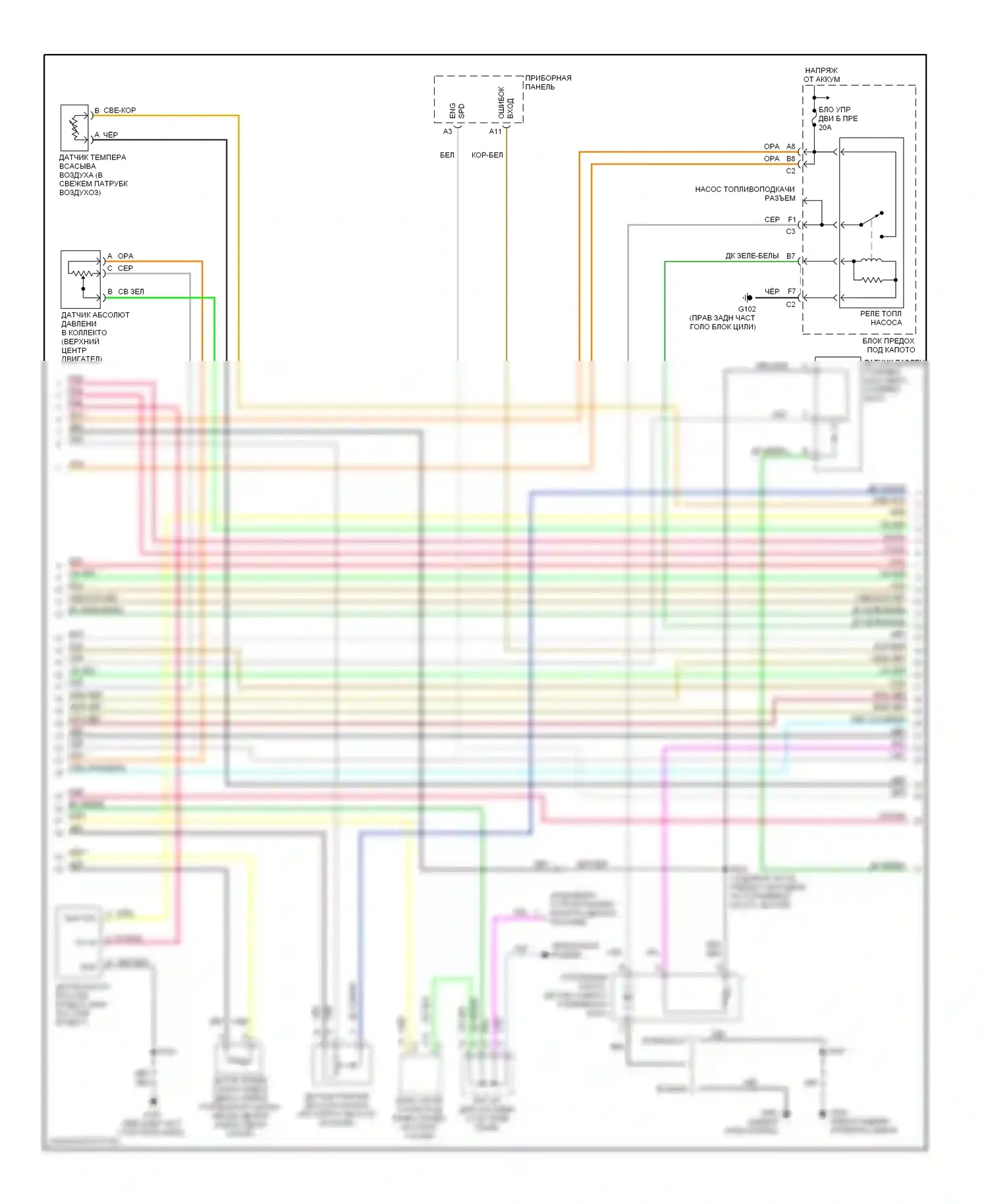 Blazer Chevrolet S15 рестайлинг (1998-2005): Электросхема двигателя 4.3l vin x (3 из 4) 