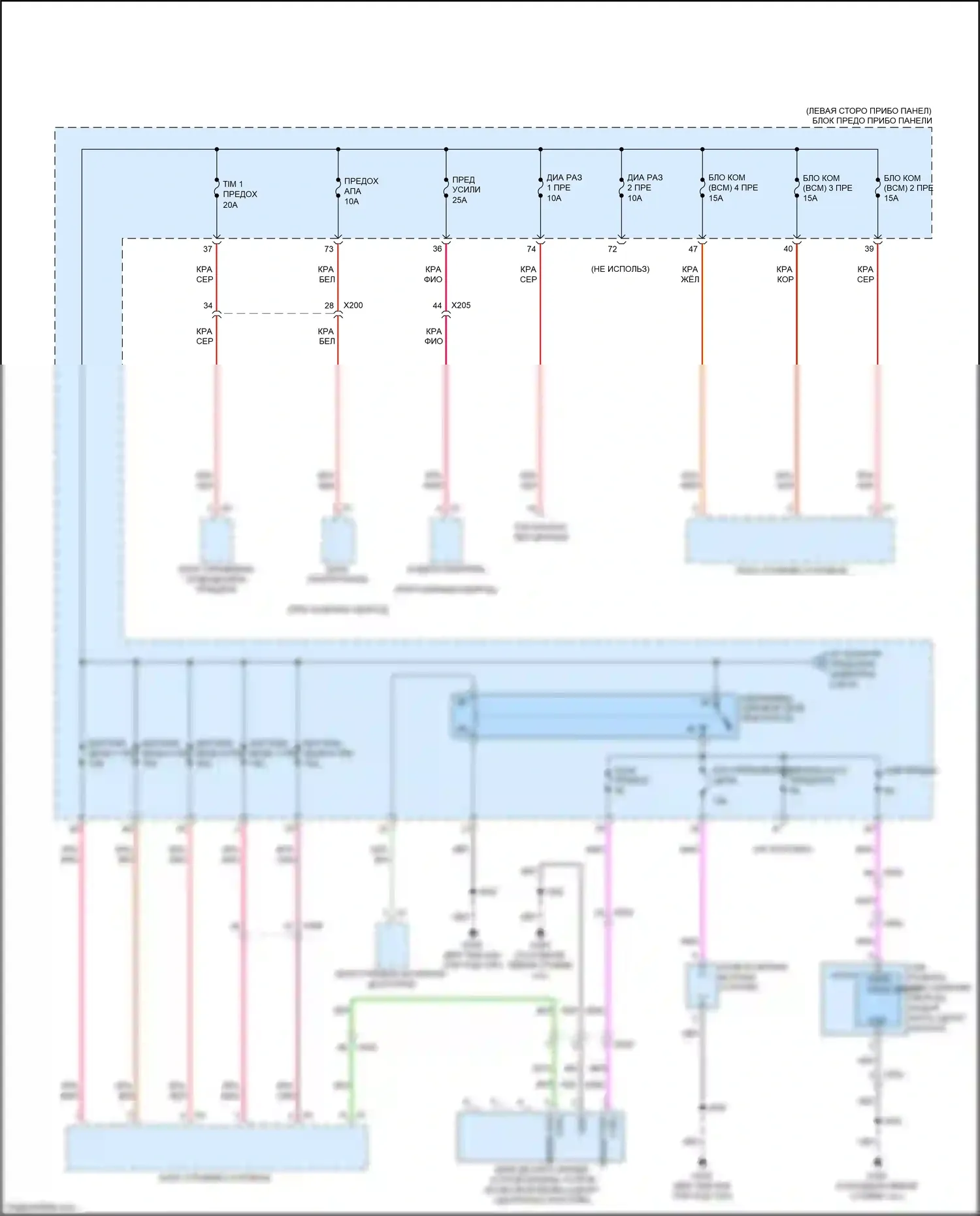 Bolt Chevrolet I (2016-2021): Электросхема блока предохранителей реле (3 из 6) 