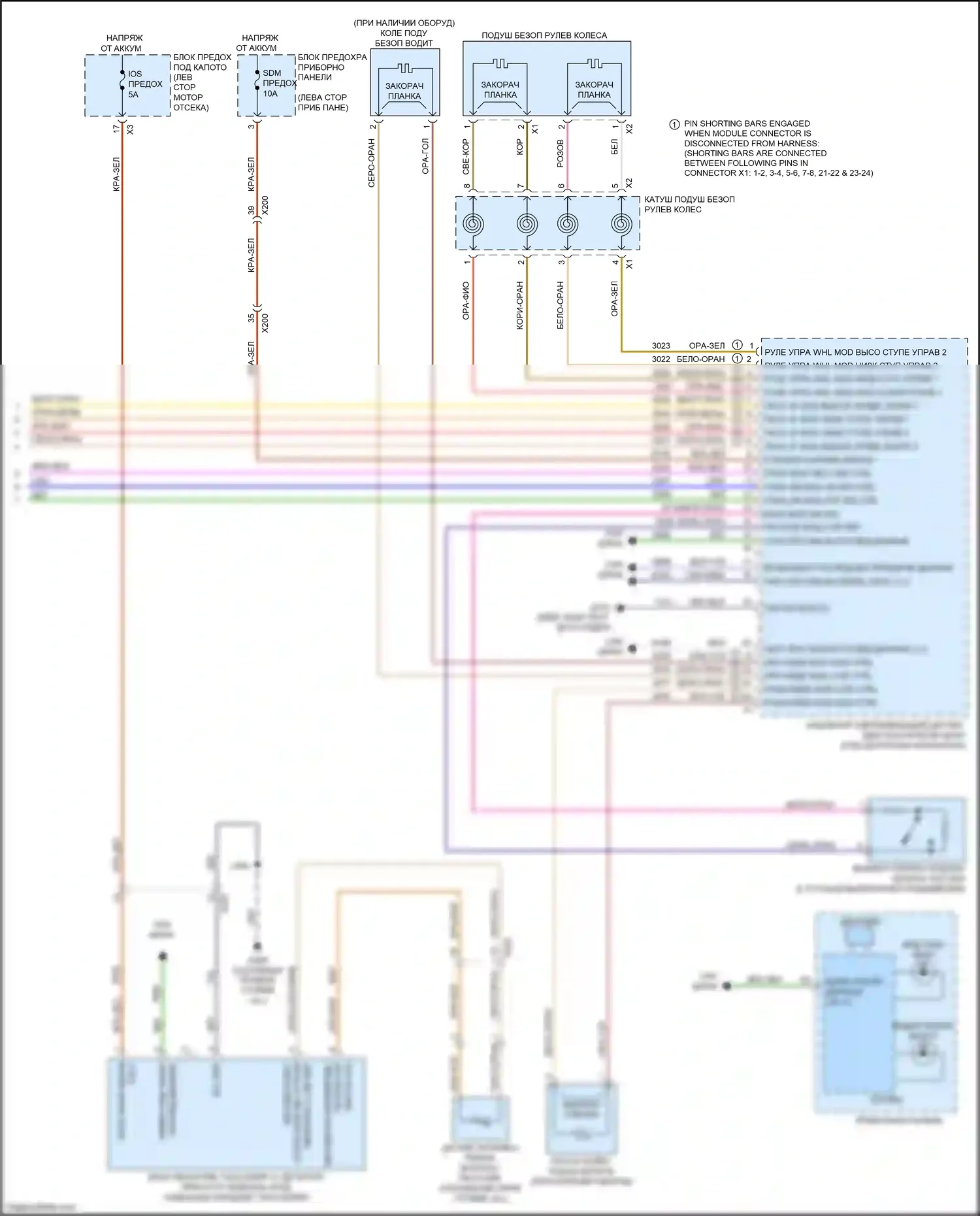 Bolt Chevrolet I (2016-2021): Электросхема подушек безопасности (3 из 3) 