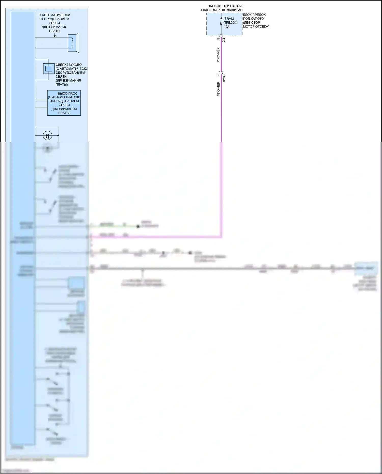 Bolt Chevrolet I (2016-2021): Электросхема электрохромного зеркала 