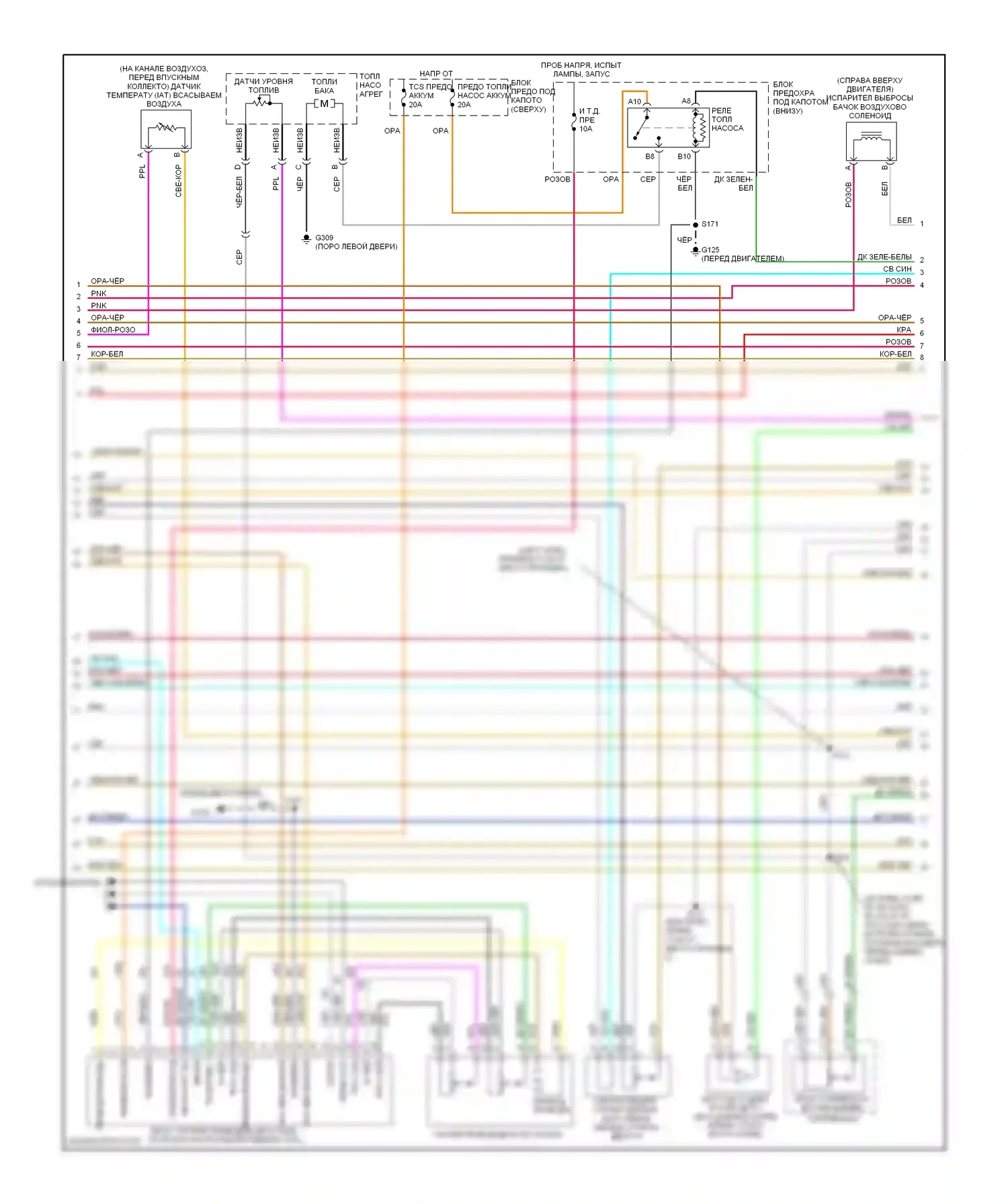 Camaro Chevrolet IV рестайлинг (1998-2002): Электросхема двигателя 3.8l vin ks (3 из 4) 