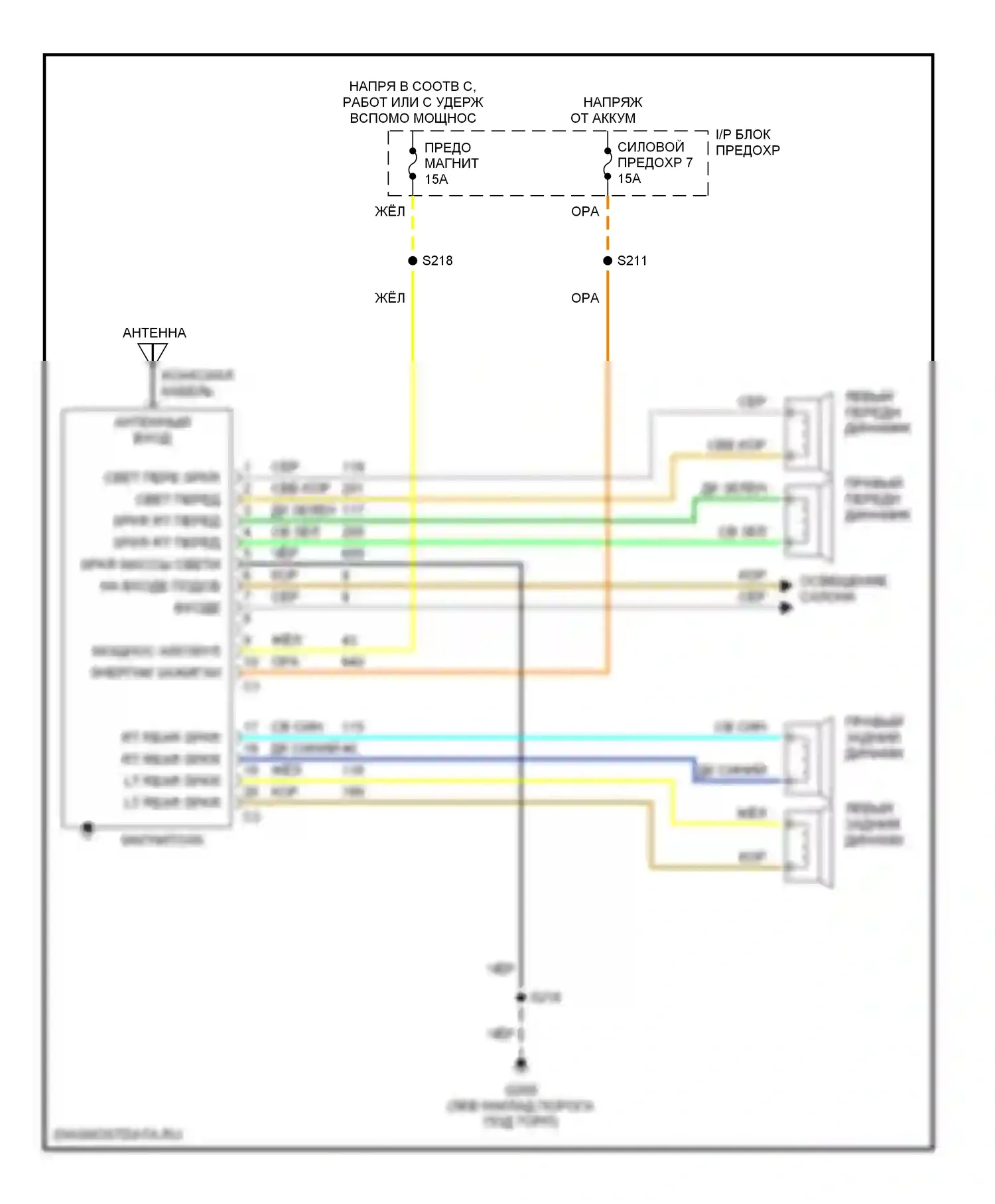 Camaro Chevrolet IV (1992-1998): Магнитола- электросхемы, без bose 