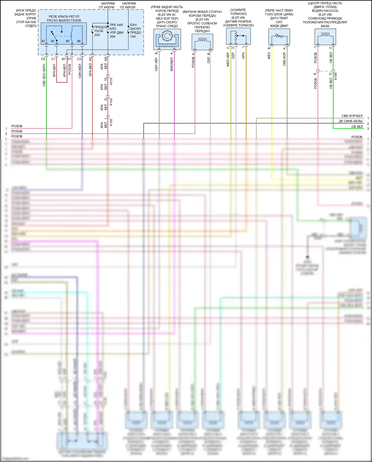 Camaro Chevrolet V рестайлинг (2013-2015): Электросхема двигателя 6.2l vin j (3 из 6) 