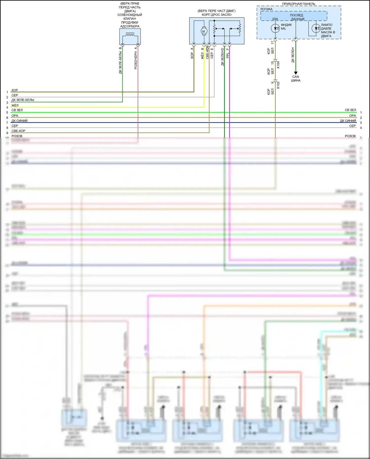 Camaro Chevrolet V рестайлинг (2013-2015): Электросхема двигателя 6.2l vin j (5 из 6) 