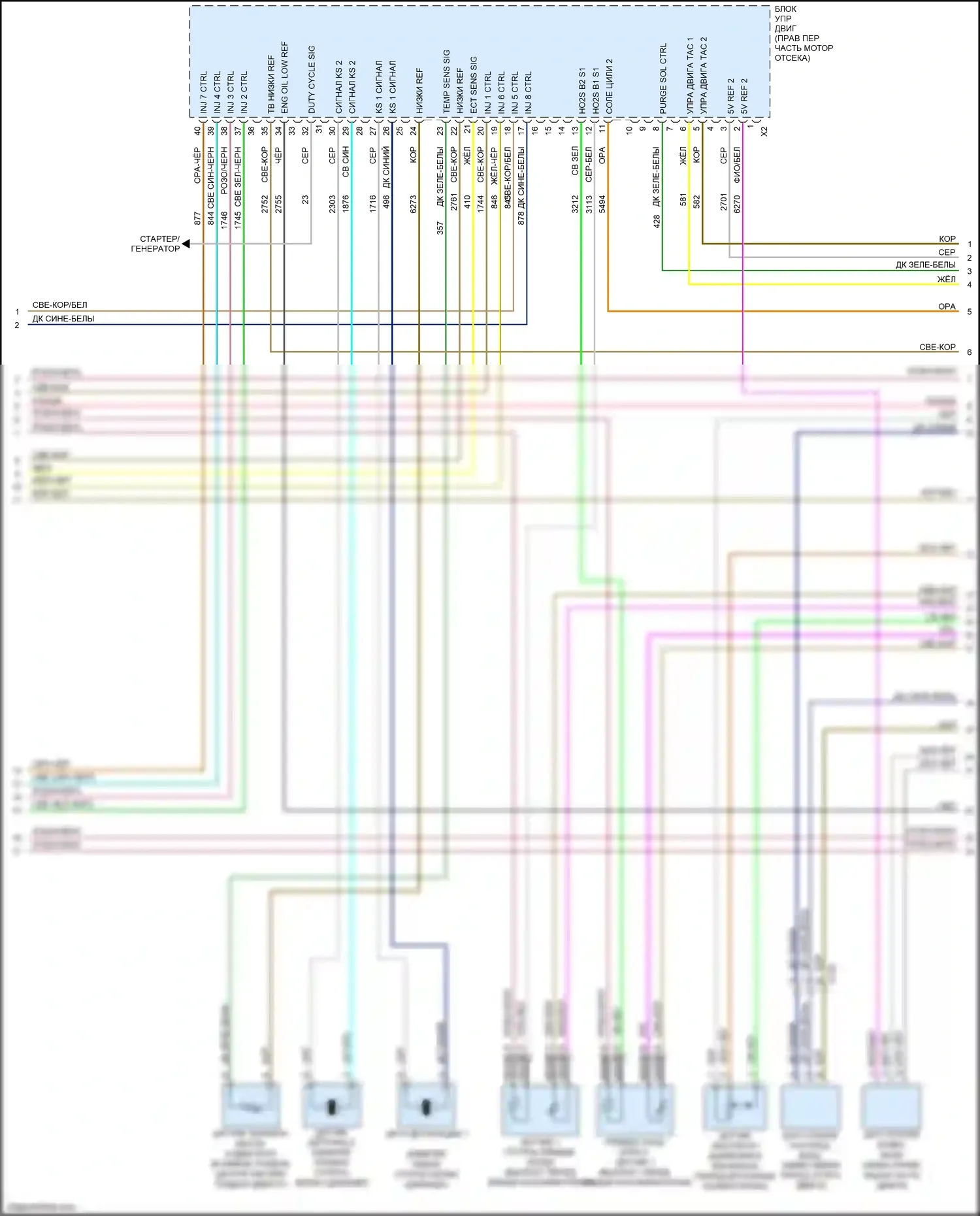 Camaro Chevrolet V рестайлинг (2013-2015): Электросхема двигателя 7.0l vin e (4 из 6) 