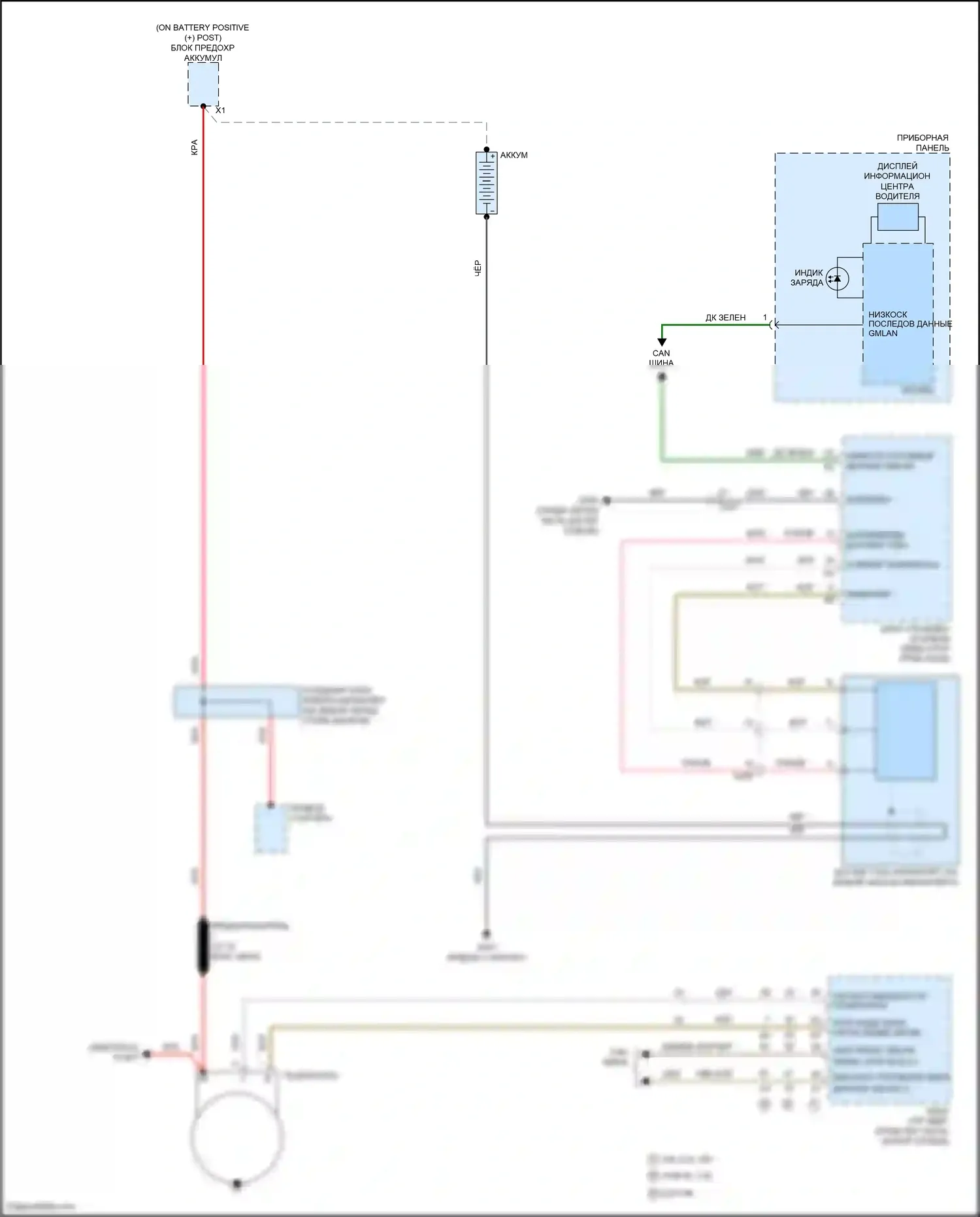 Camaro Chevrolet V рестайлинг (2013-2015): Электросхема генератора 
