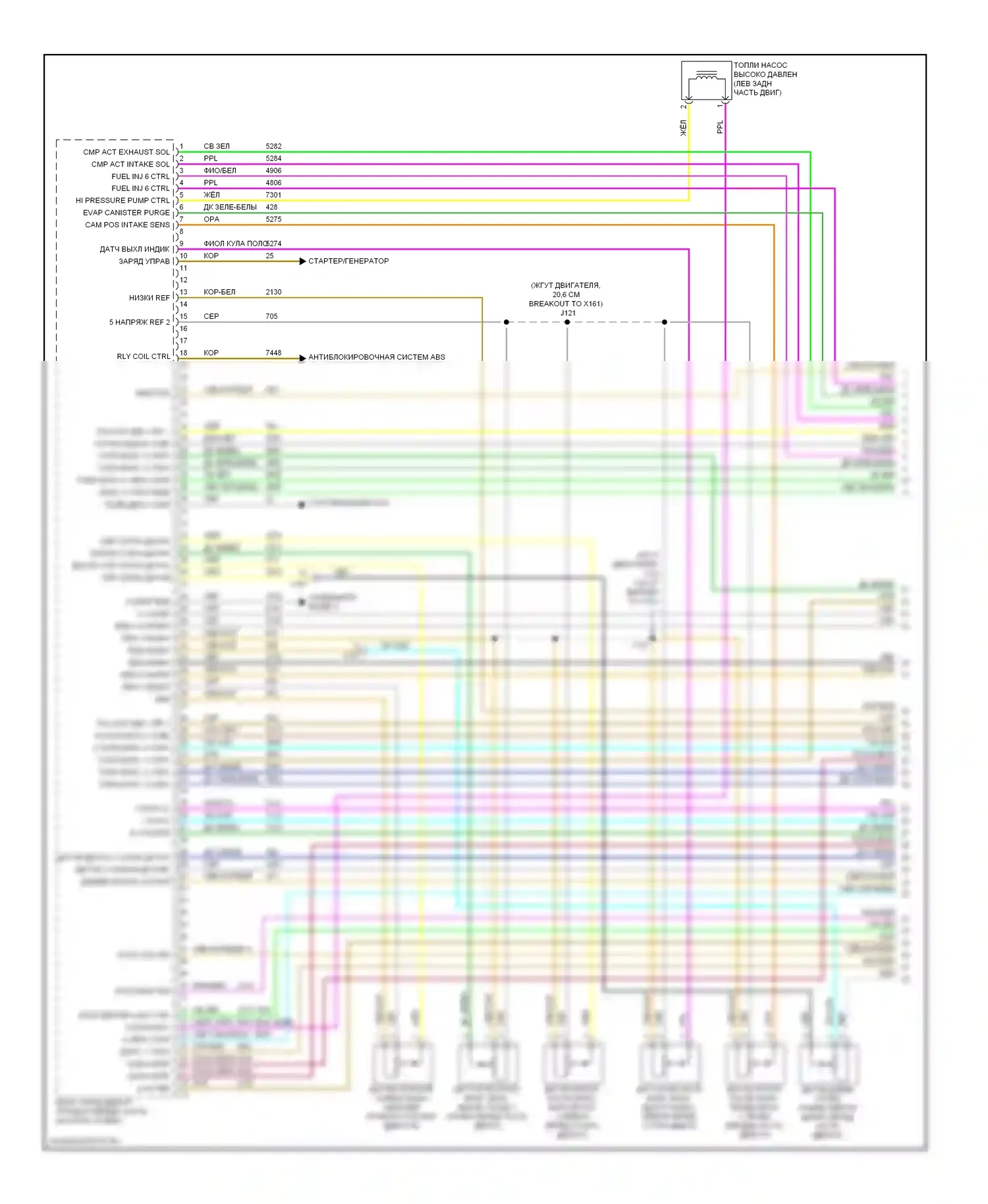 Camaro Chevrolet V (2009-2013): Электросхема двигателя 3.6l vin d (1 из 6) 