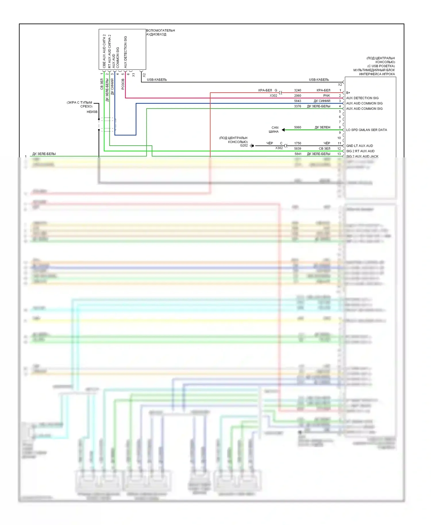Camaro Chevrolet V (2009-2013): Электросхема магнитолы премиум-класса (3 из 3) 