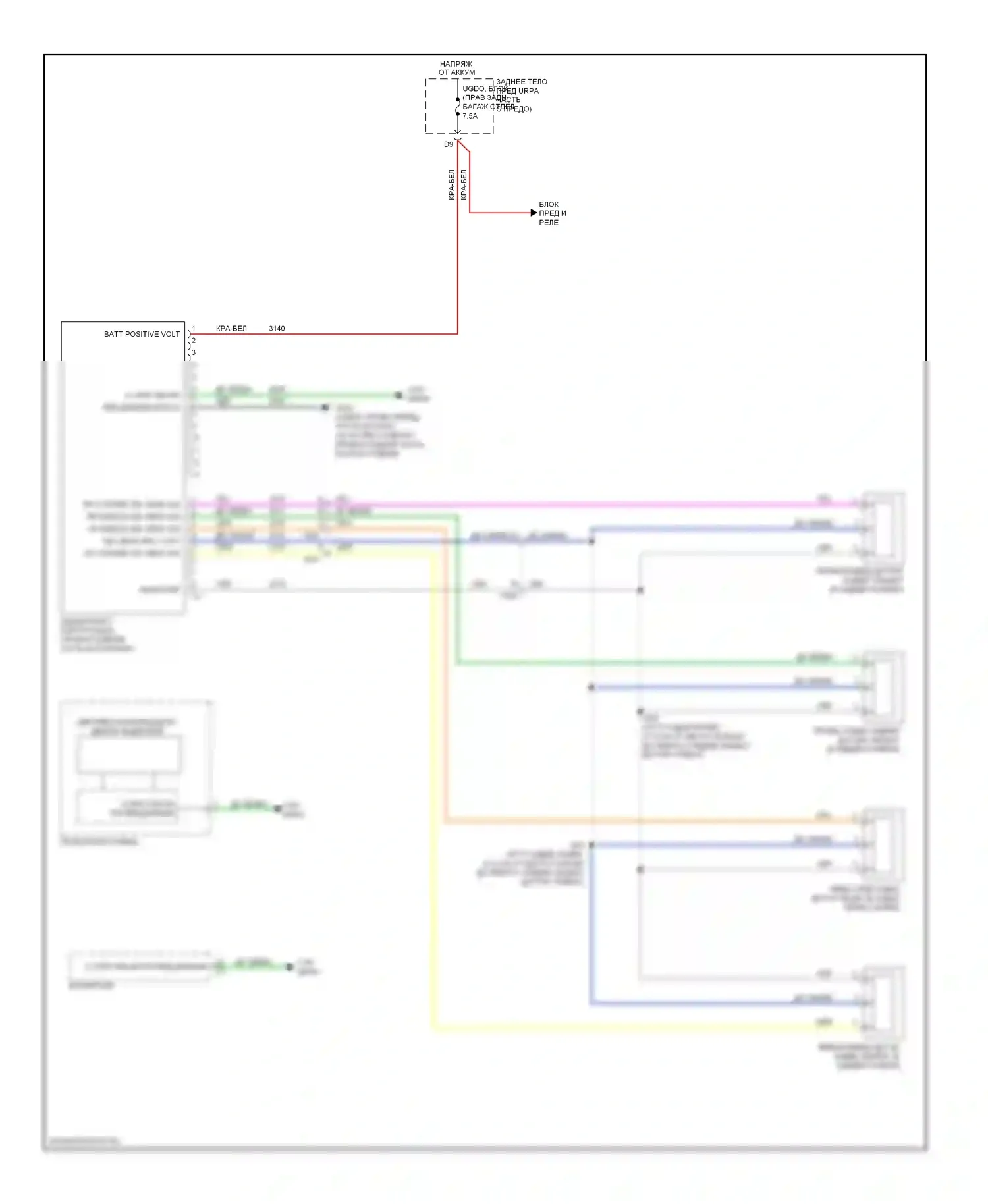 Camaro Chevrolet V (2009-2013): Электросхема парктроника 