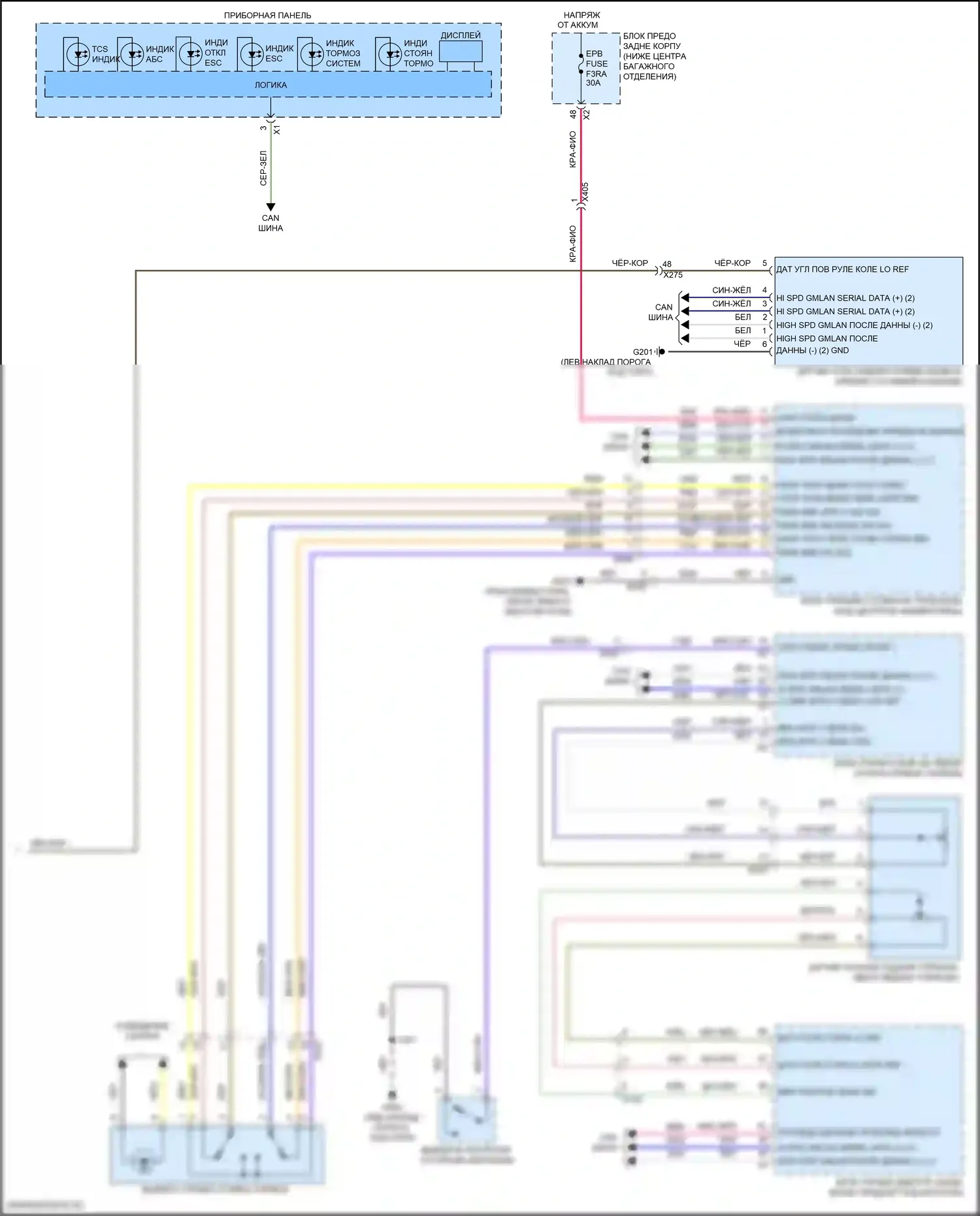 Camaro Chevrolet VI рестайлинг (2018-2024): 6.2l vin 6, антиблокировочная система abs электросхема (2 из 2) 