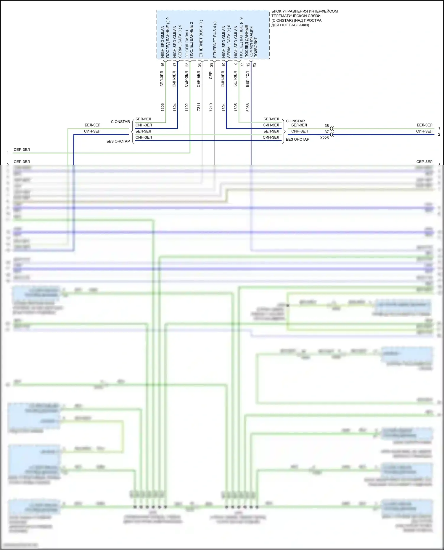 Camaro Chevrolet VI рестайлинг (2018-2024): Can шина электросхема (3 из 6) 