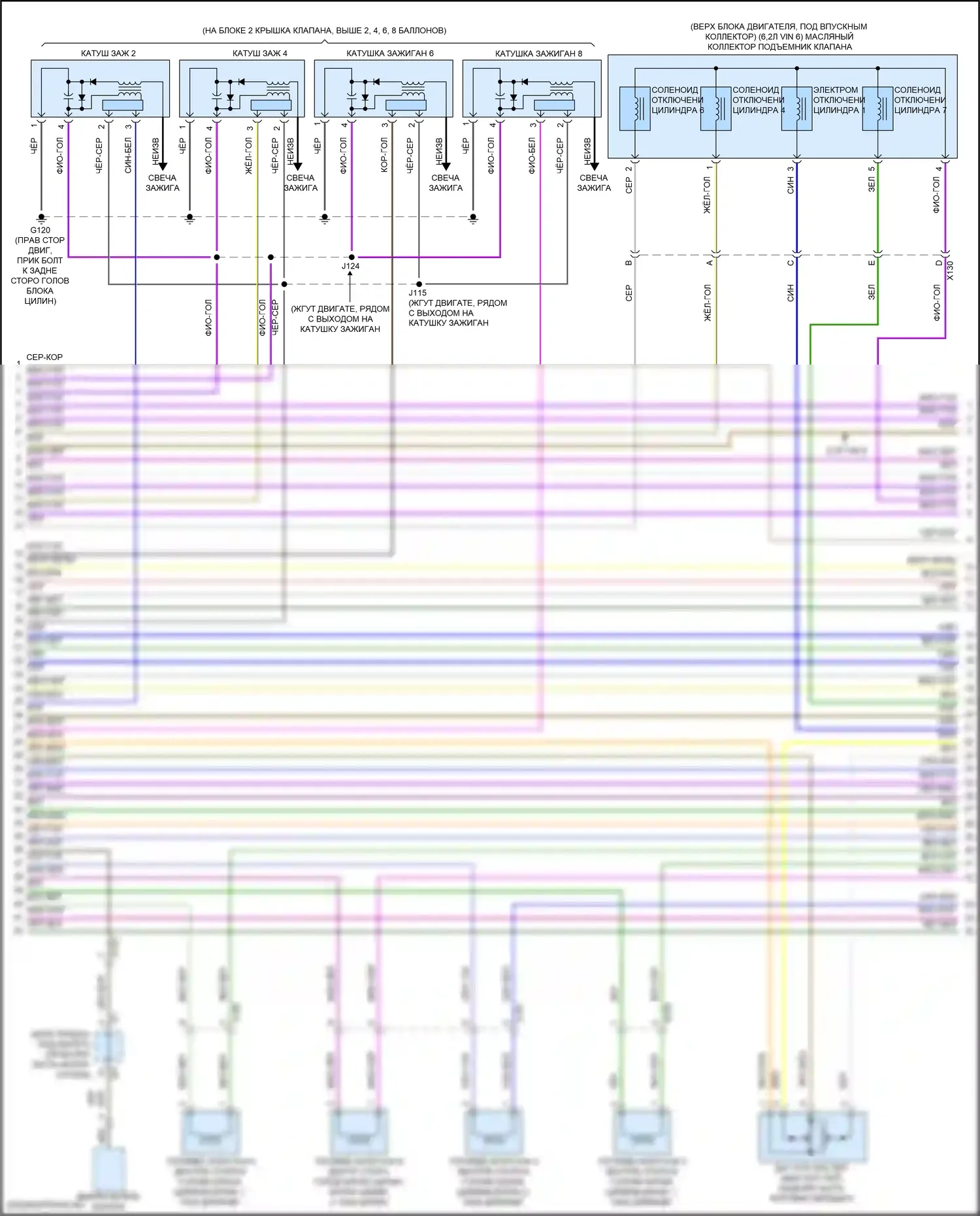 Camaro Chevrolet VI рестайлинг (2018-2024): Электросхема двигателя 6.2l vin 7 (5 из 9) 