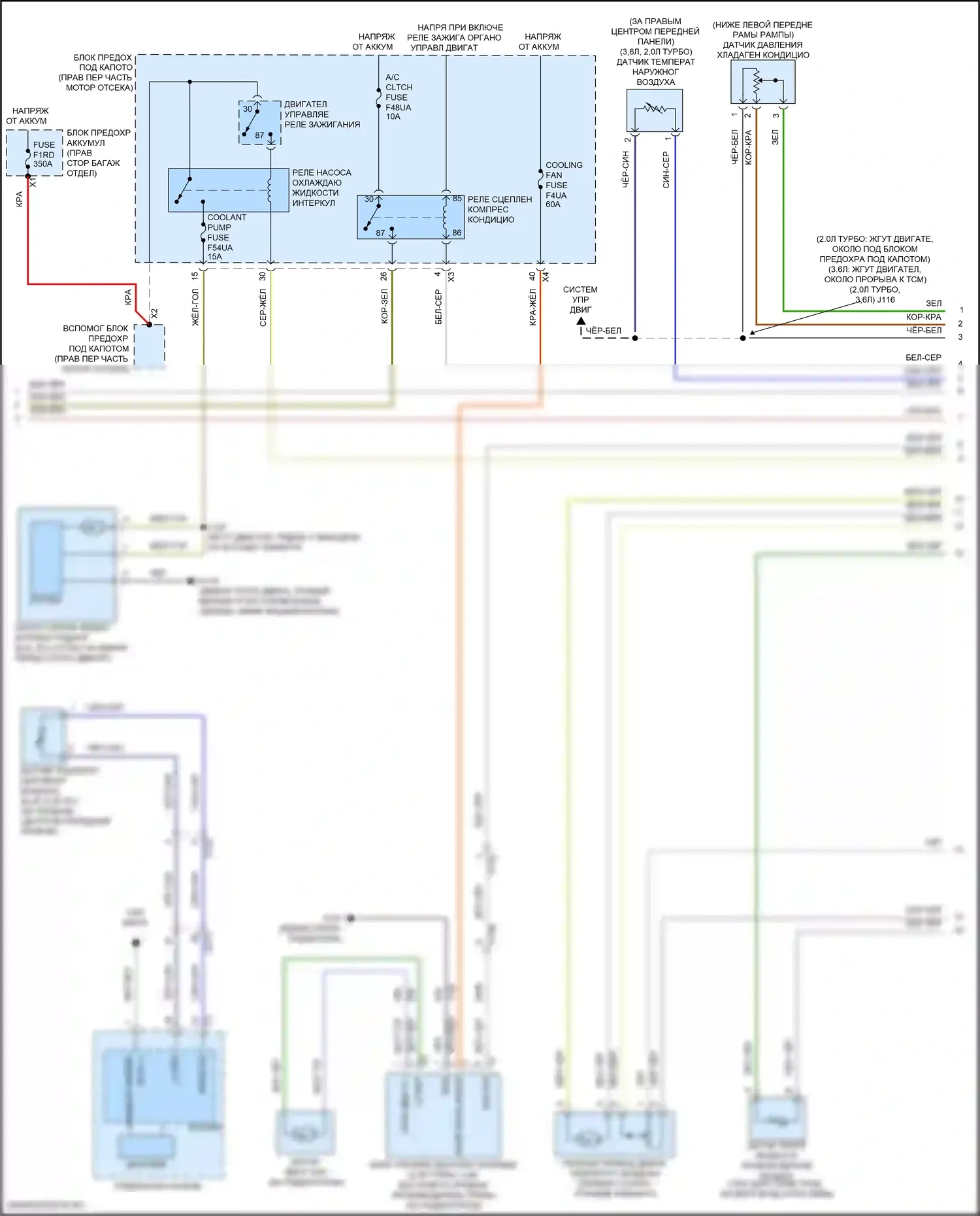 Camaro Chevrolet VI рестайлинг (2018-2024): Электросхема климат контроля (3 из 4) 