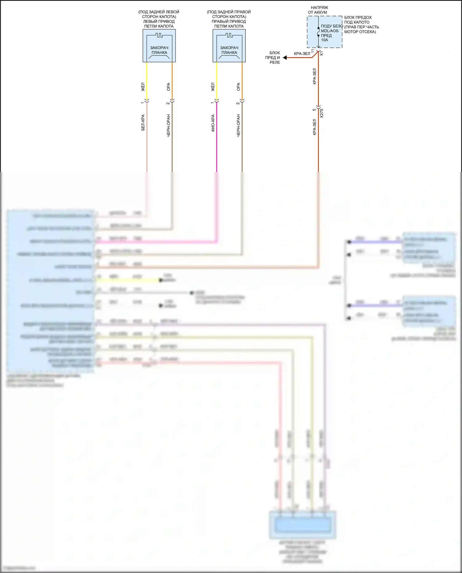 Camaro Chevrolet VI (2015-2018): Электросхема активных управление кузовом и подвеской 