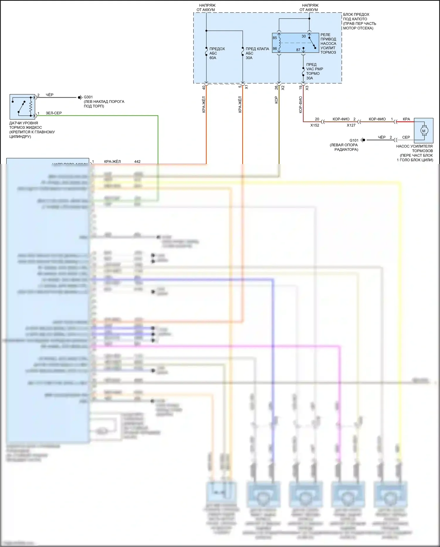 Camaro Chevrolet VI (2015-2018): 6.2l vin 6, антиблокировочная система abs электросхема (1 из 2) 