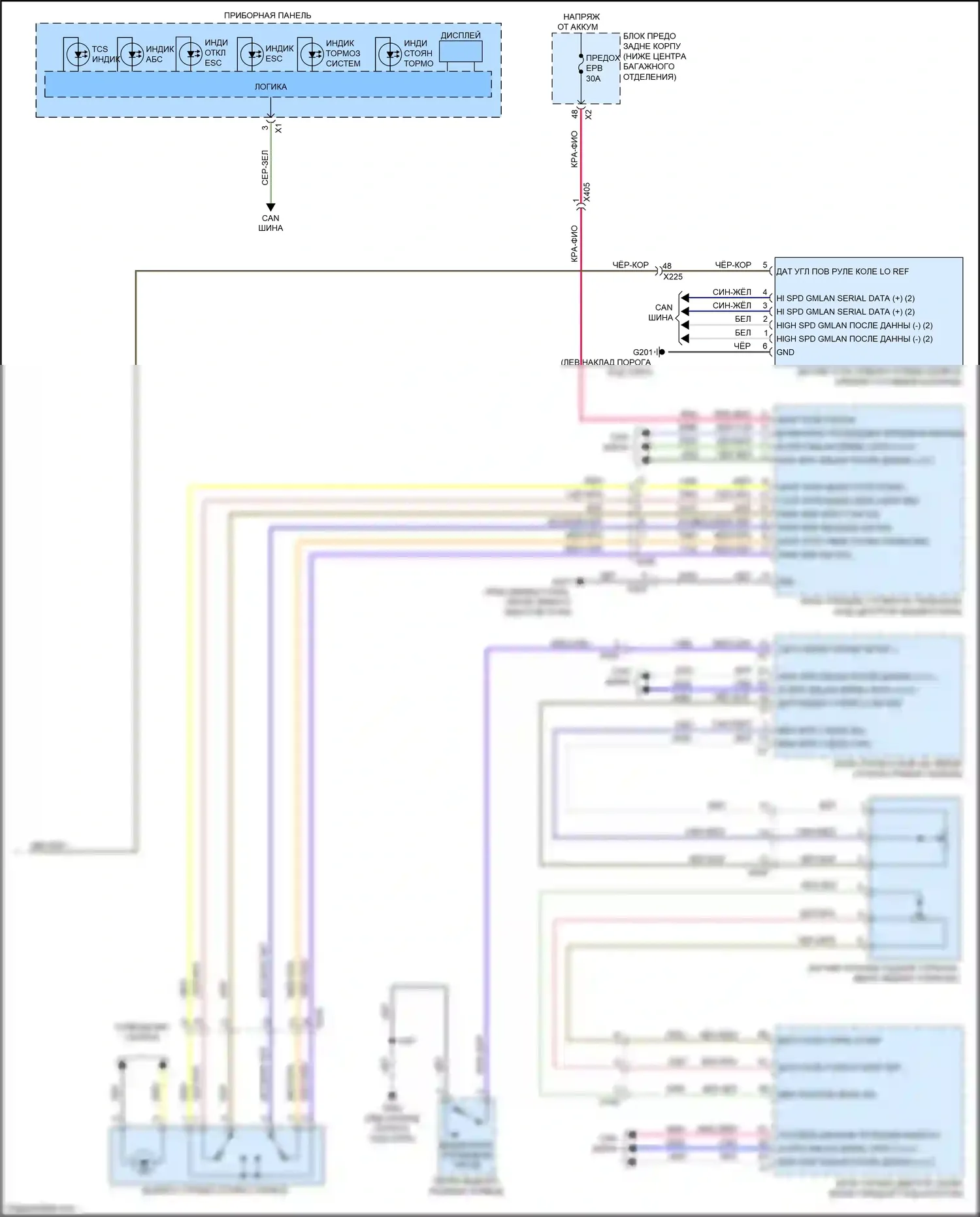 Camaro Chevrolet VI (2015-2018): 6.2l vin 7, антиблокировочная система abs электросхема (2 из 2) 
