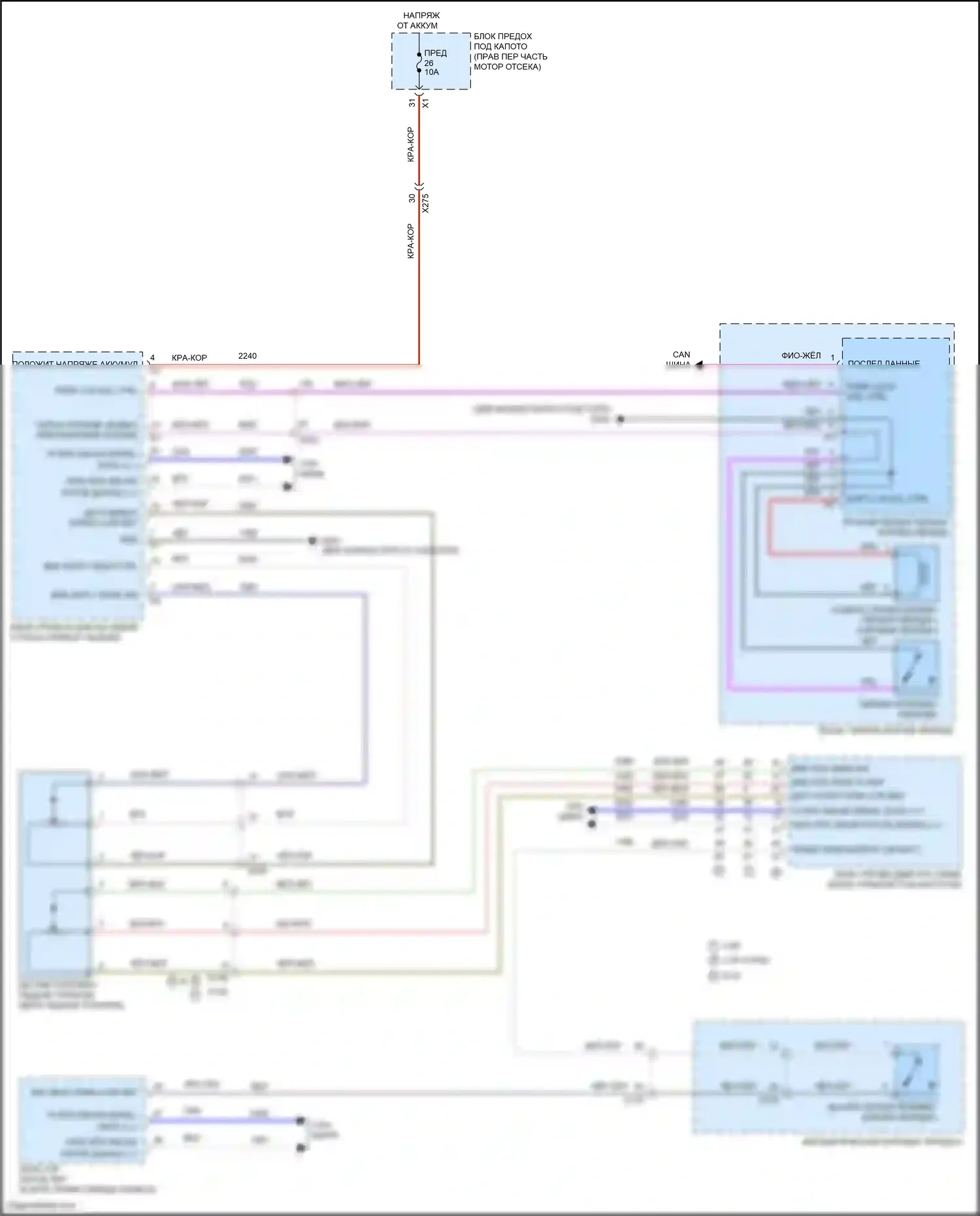 Camaro Chevrolet VI (2015-2018): Электросхема блокировки селектора 