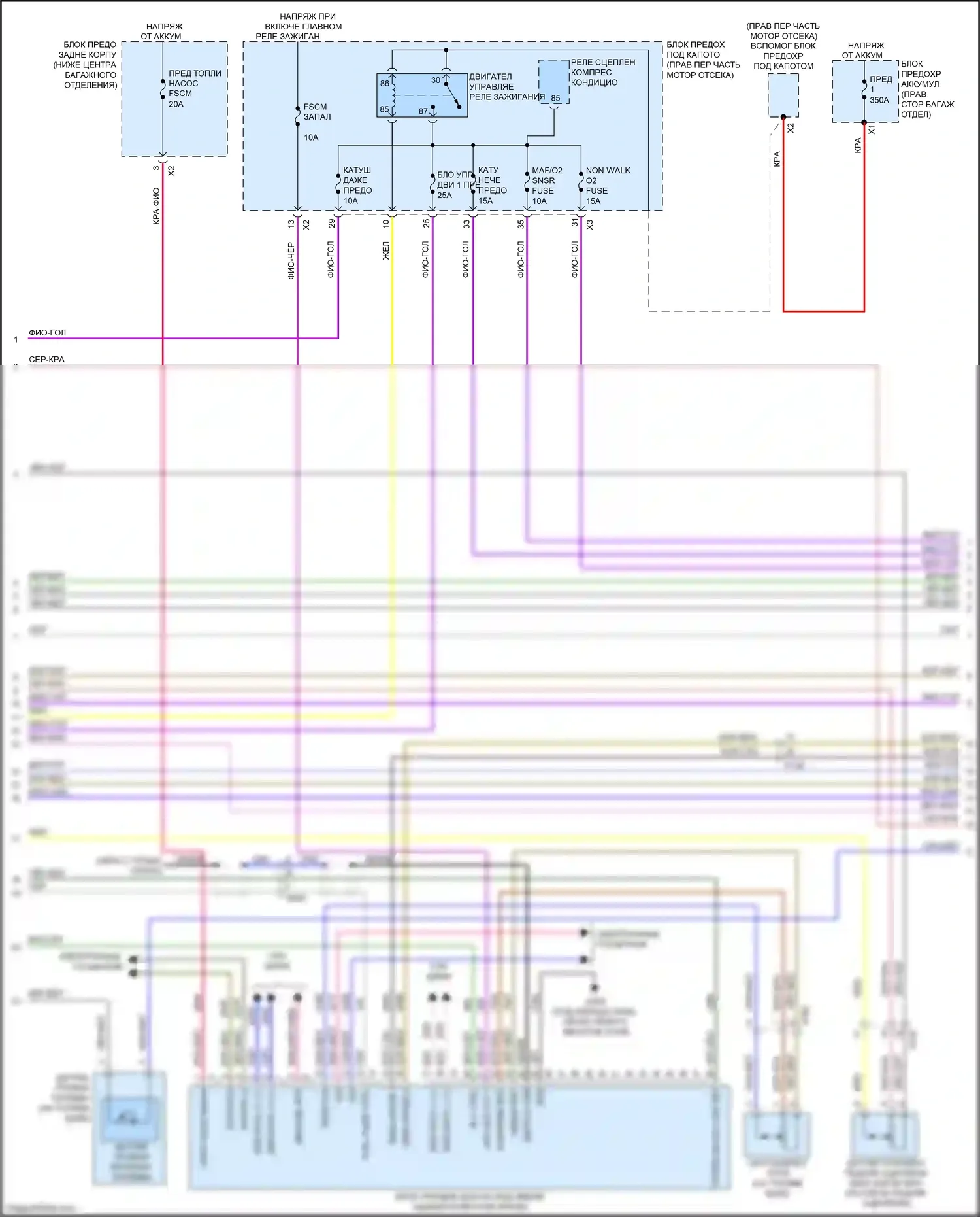 Camaro Chevrolet VI (2015-2018): Электросхема двигателя 2.0l vin x (2 из 7) 
